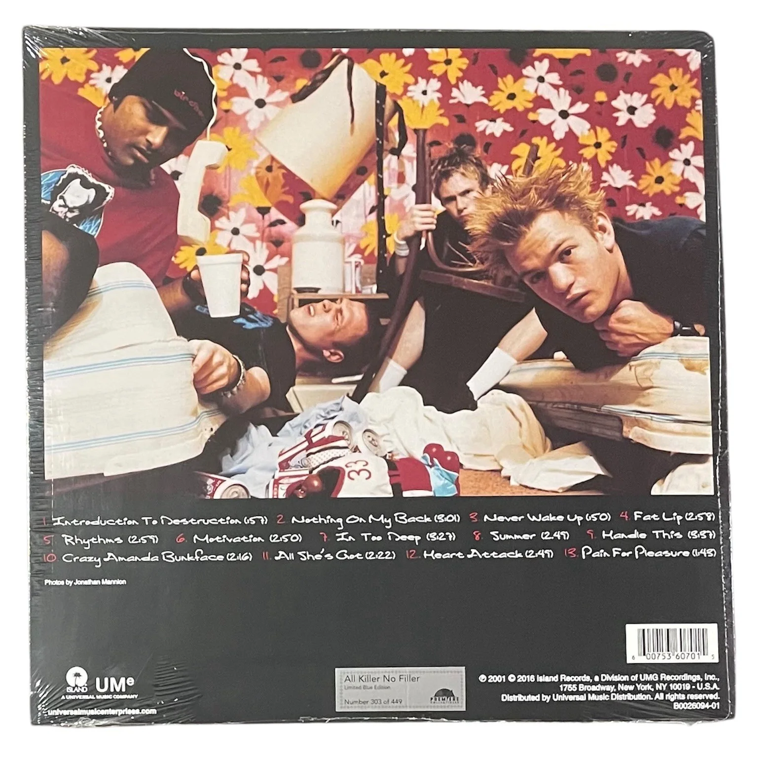 Deryck Whibley Signed Autographed Sum 41 All Killer No Filler Vinyl Record, изображение 2
