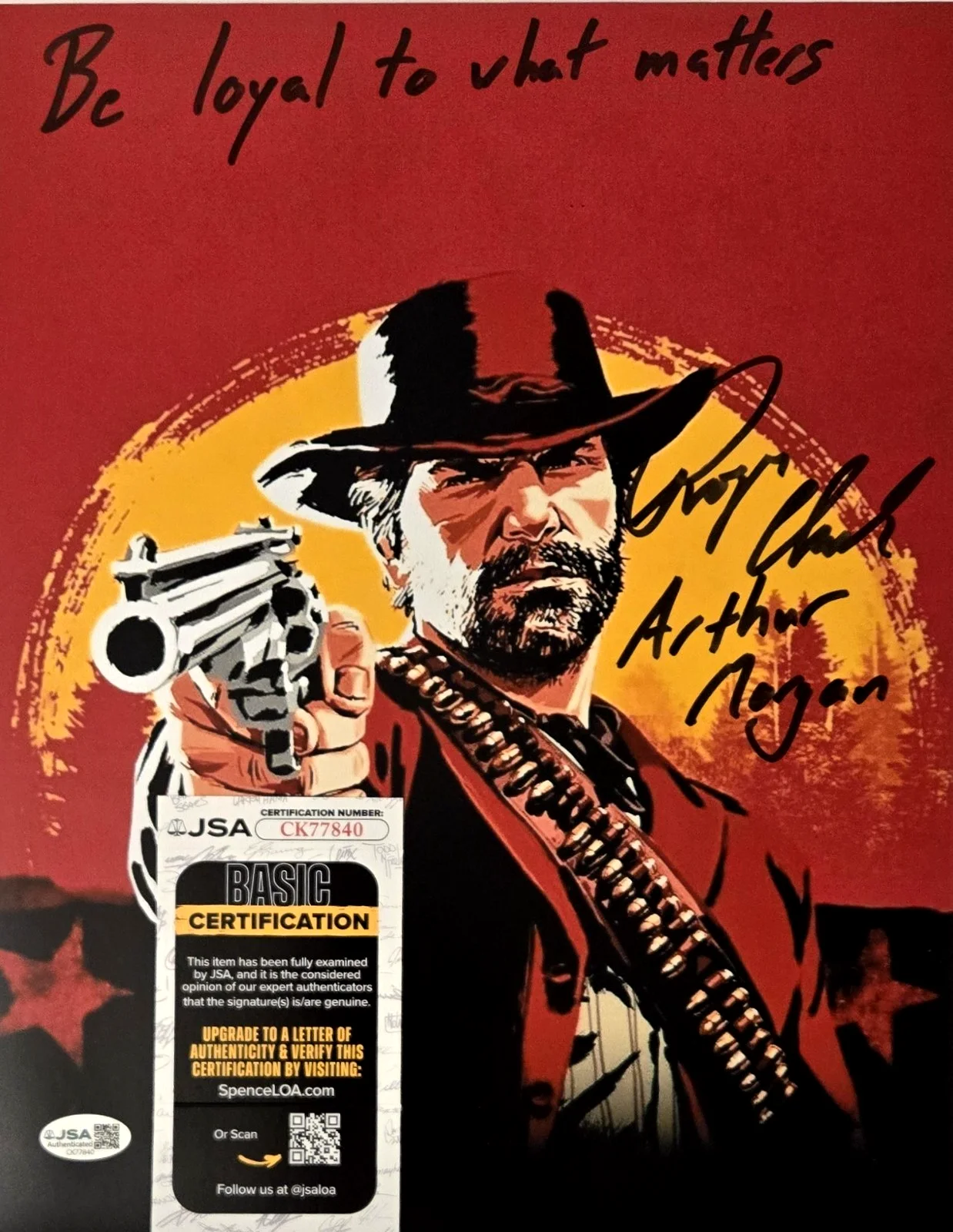 Roger Clark — Roger Clark Autograph Photo Red Dead Redemption Arthur Morgan Signed JSA COA 840, image 2