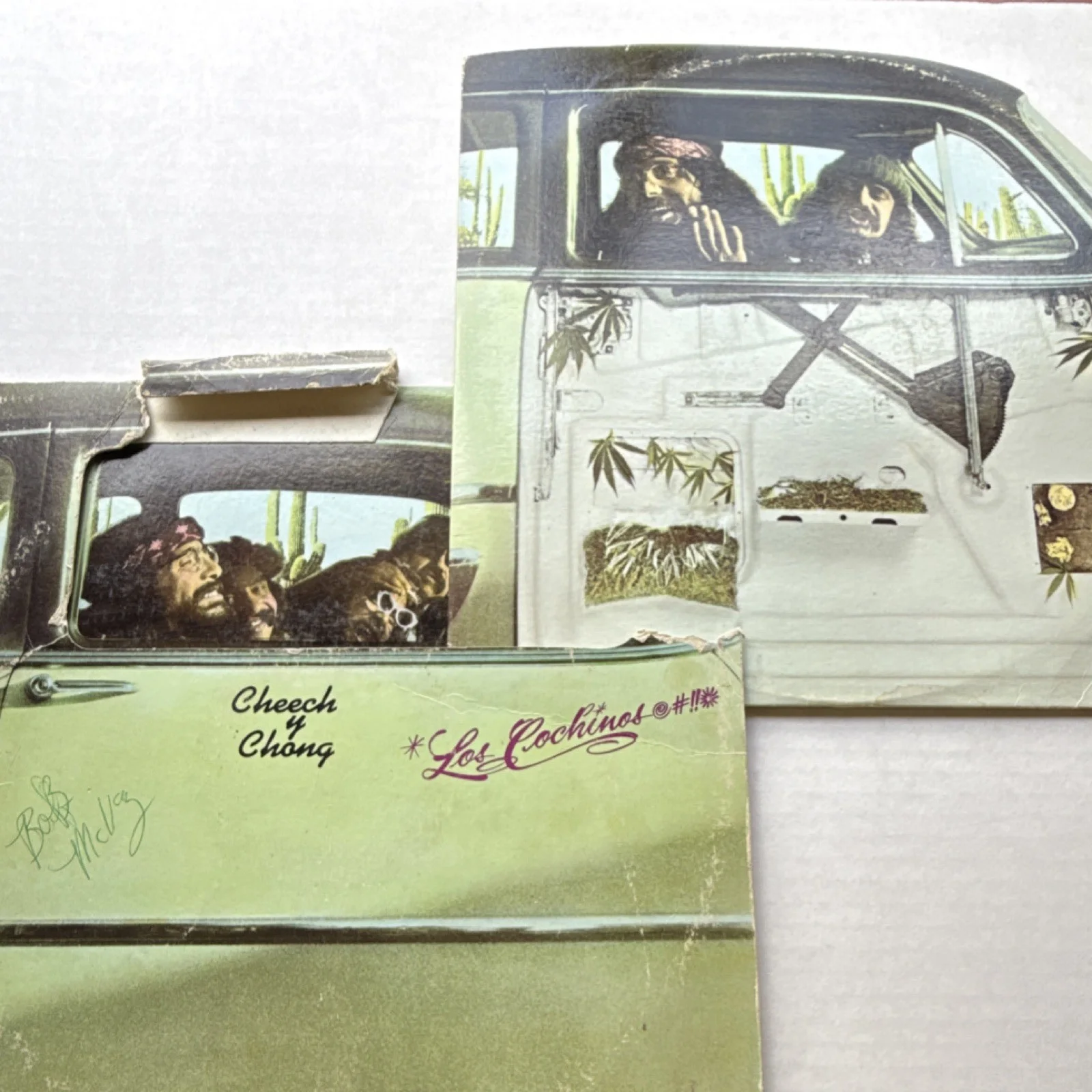 Cheech & Chong Los Cochinos Original Signed Vinyl Record Music Autographed, изображение 2