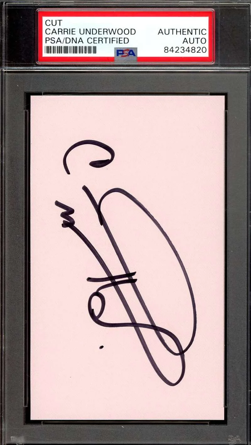 Carrie Underwood — Carrie Underwood PSA DNA JSA Coa Signed 3x5 Index Card Autograph