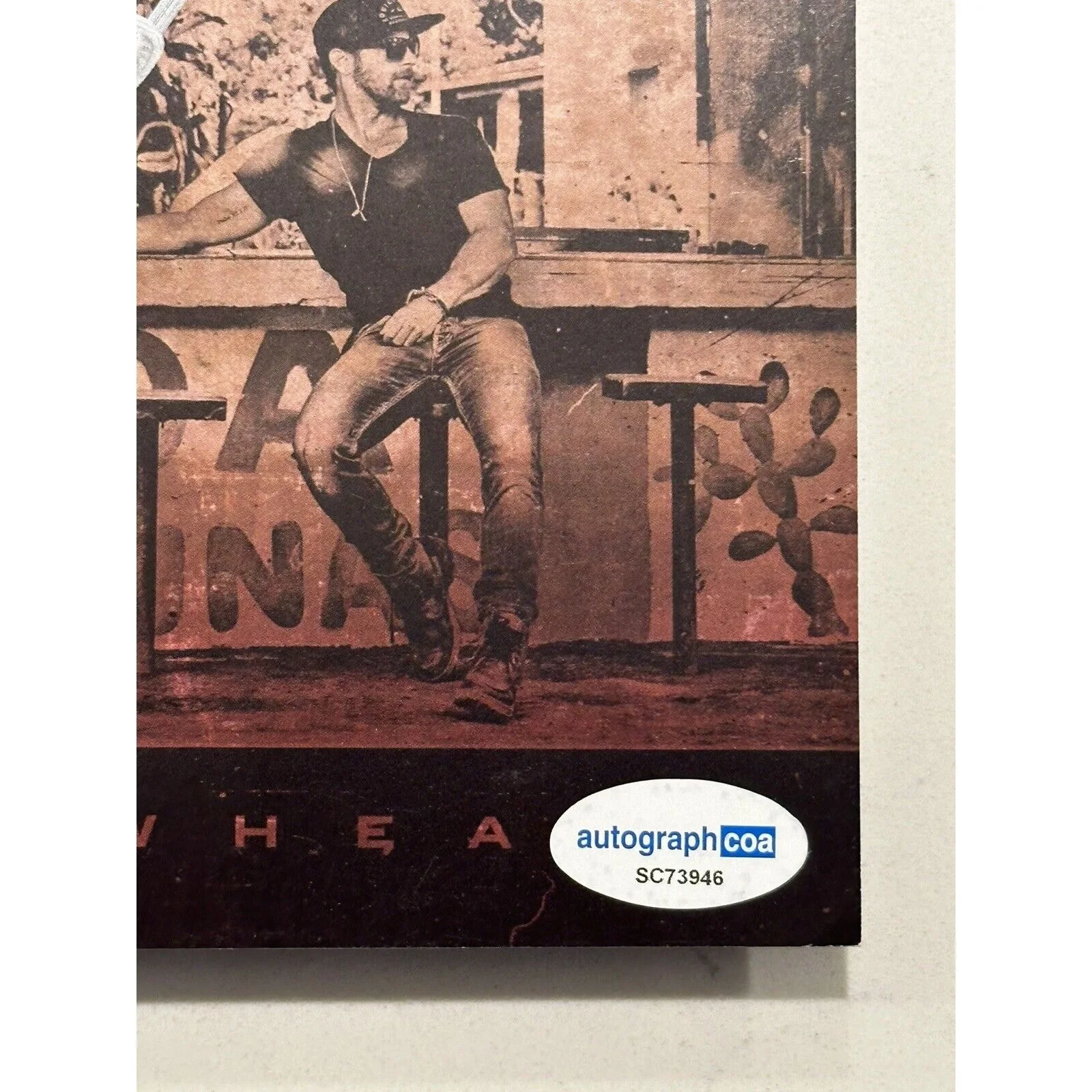 Kip Moore County Music Star Signed Autograph Slowheart CD ACOA COA, image 5