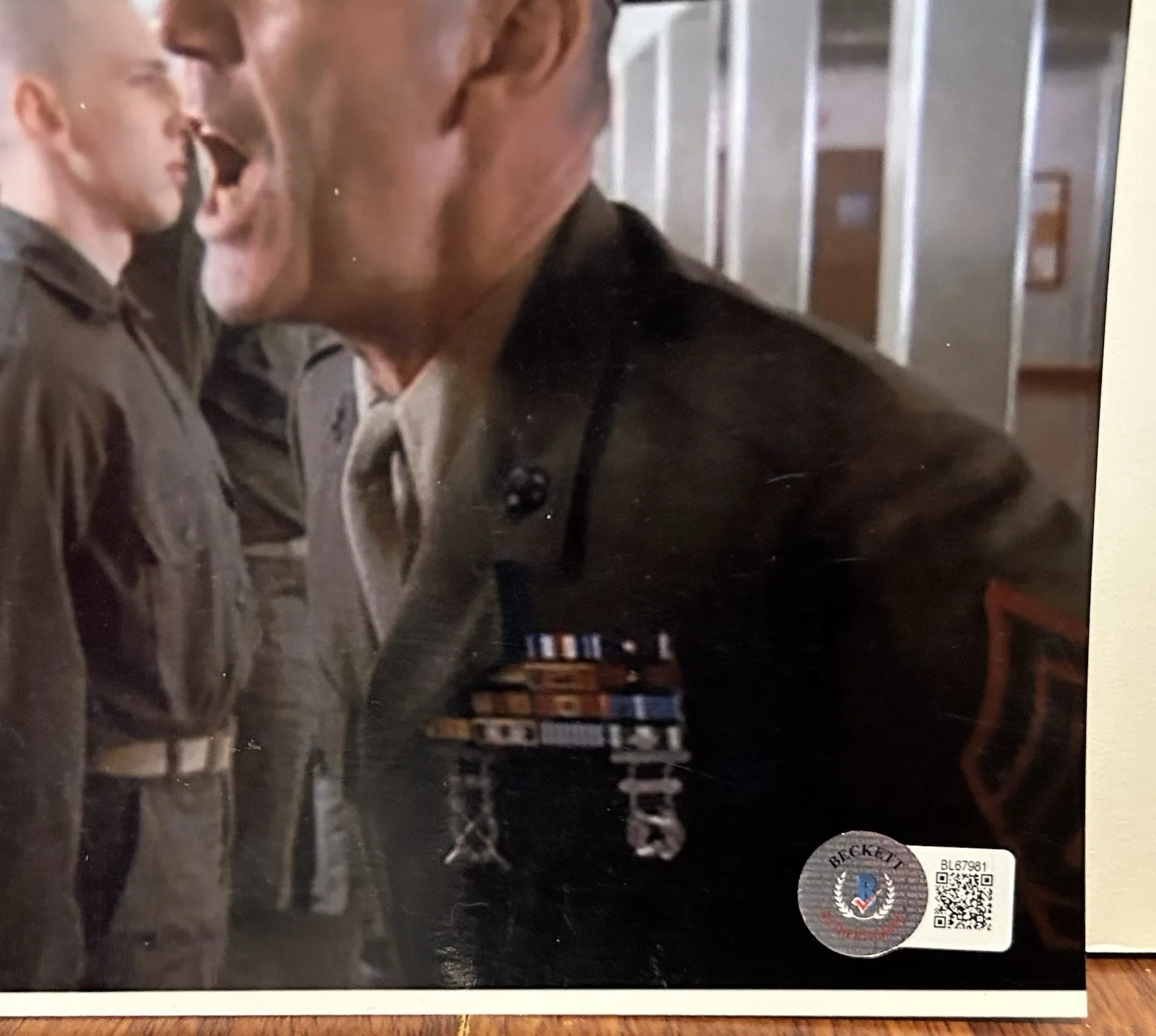R. LEE ERMEY + ARLISS HOWARD SIGNED FULL METAL JACKET 8X10 PHOTO BECKETT BAS, изображение 2