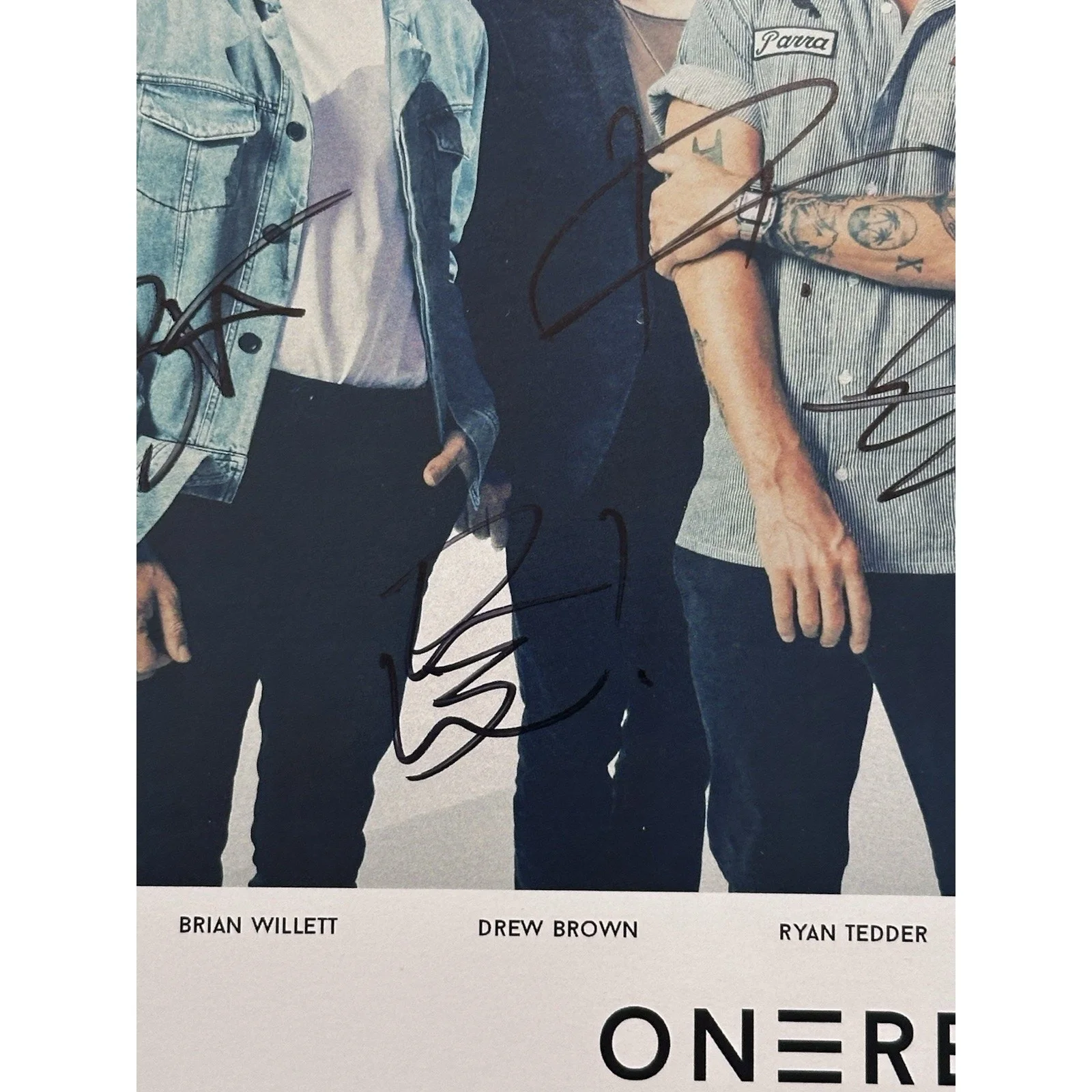 One Republic Full Band Autographed Signed 8.5x11” Photo Picture #1, image 5