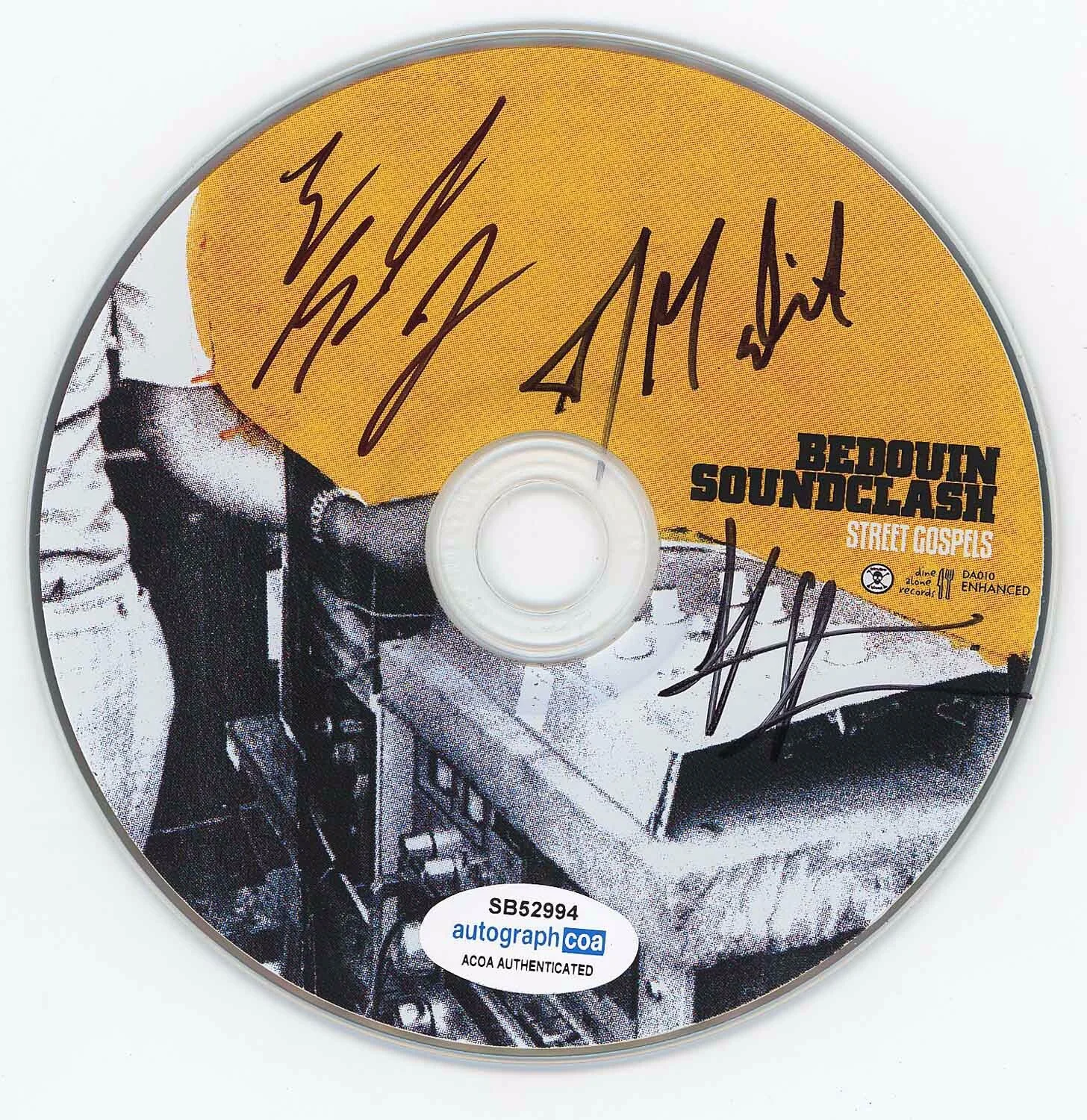 BEDOUIN SOUNDCLASH — Bedouin Soundclash signed "STREET GOSPELS" CD Jay, Pat, Eon ACOA COA, изображение 3