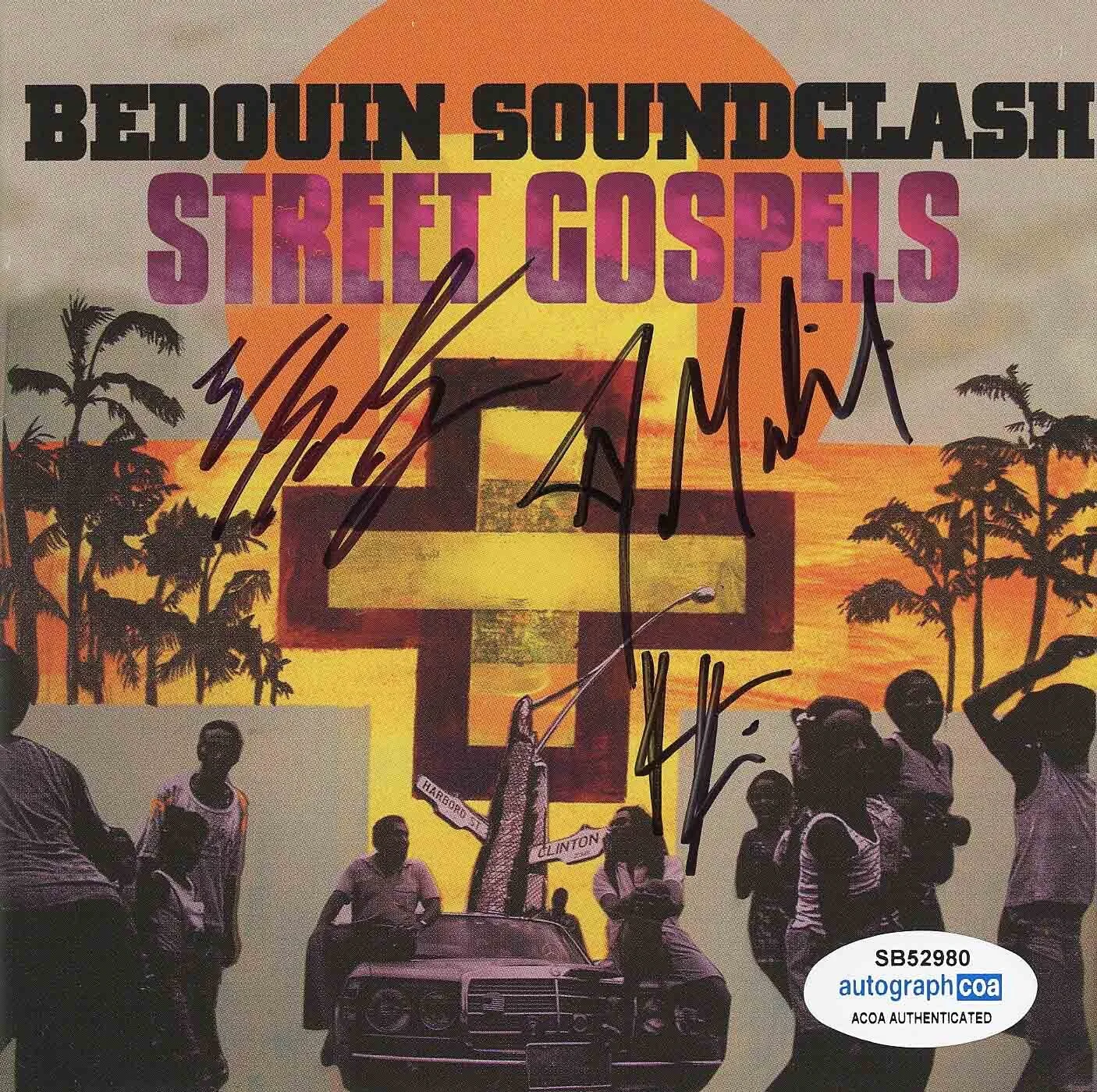 BEDOUIN SOUNDCLASH — Bedouin Soundclash signed "STREET GOSPELS" CD Booklet Jay, Pat, Eon ACOA COA, изображение 3