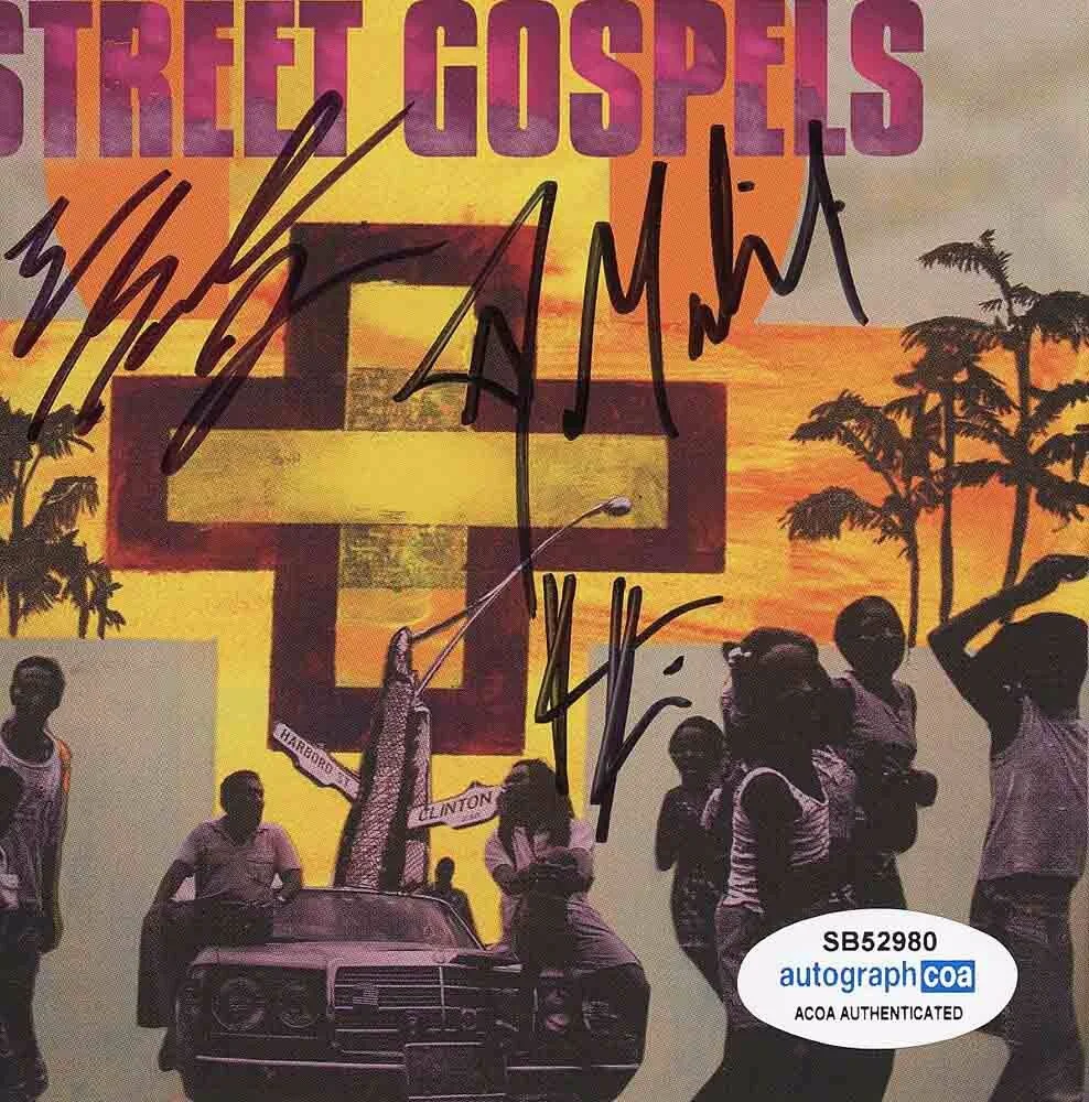 BEDOUIN SOUNDCLASH — Bedouin Soundclash signed "STREET GOSPELS" CD Booklet Jay, Pat, Eon ACOA COA, изображение 4