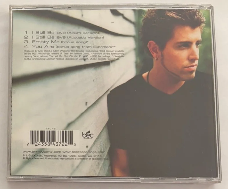 Jeremy Camp I Still Believe CD Single Stay Signed Autographed 2003 BEC Good, изображение 2