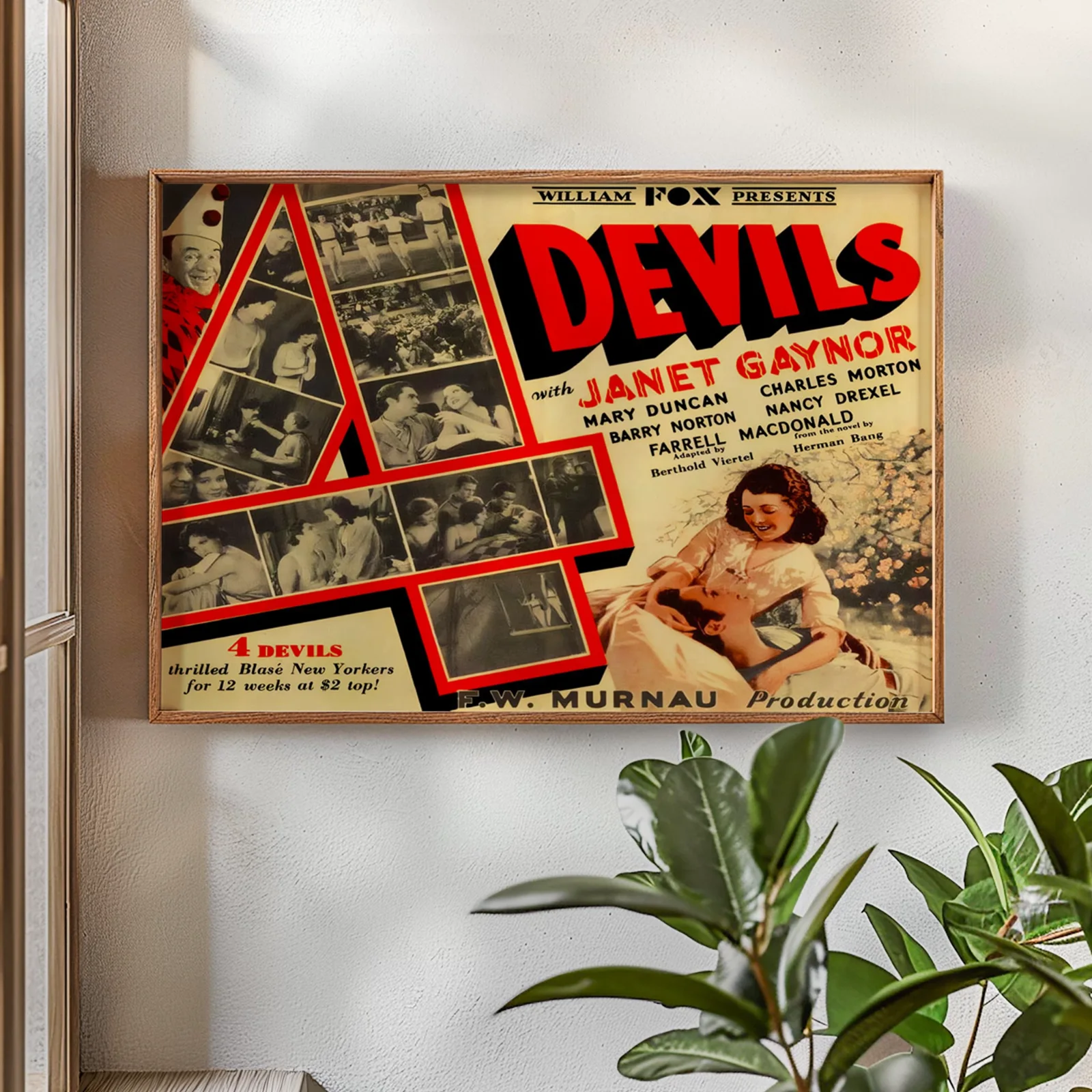 4 Devils - 1928 Lost Silent Drama Restored 22" x 28" US Half Sheet Poster, image 2