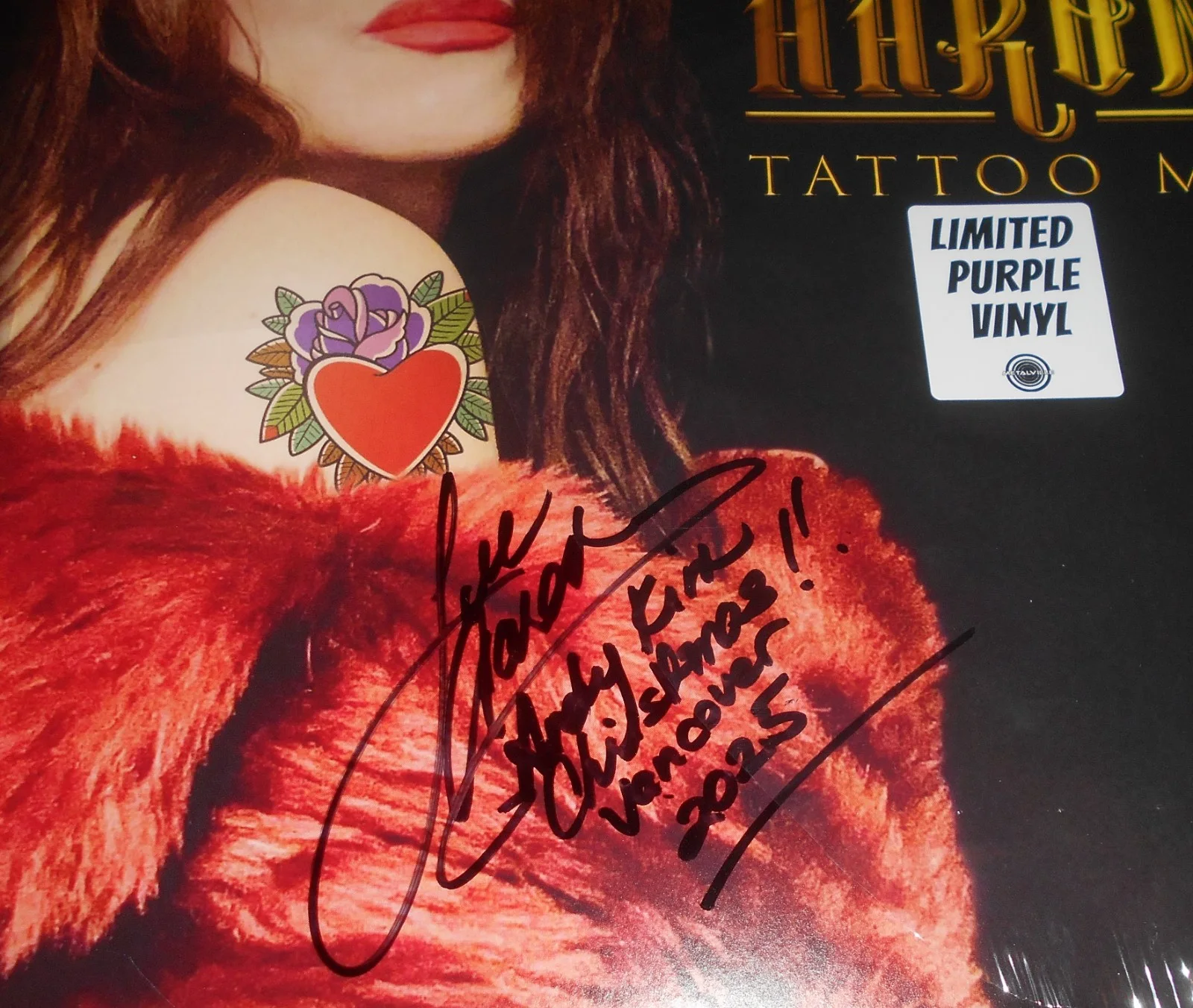 Lee Aaron - Tattoo Me Record Vinyl SIGNED, image 2