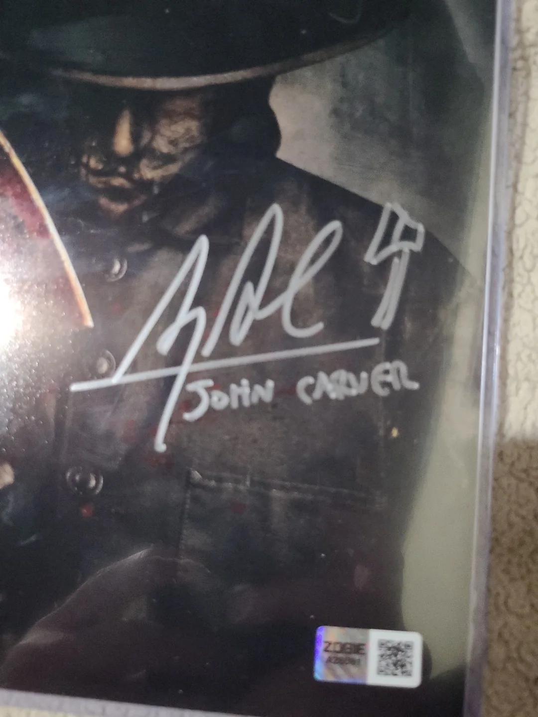 Alex Armbuster — Alex Armbruster Signed 8x10 Photo THANKSGIVING John Carver Inscription Zobie COA, изображение 2