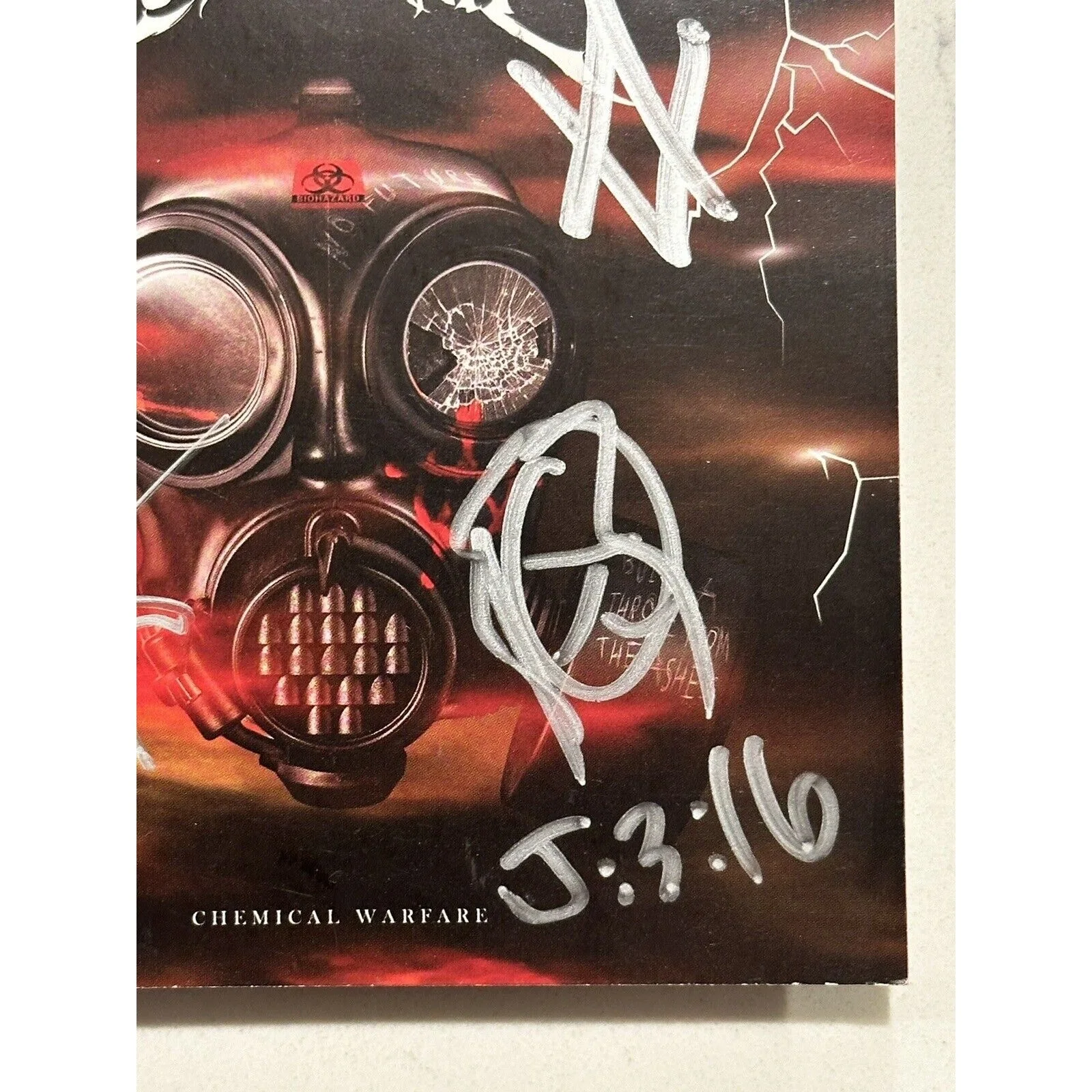 Escape The Fate Autographed/SIGNED Chemical Warfare CD, изображение 5