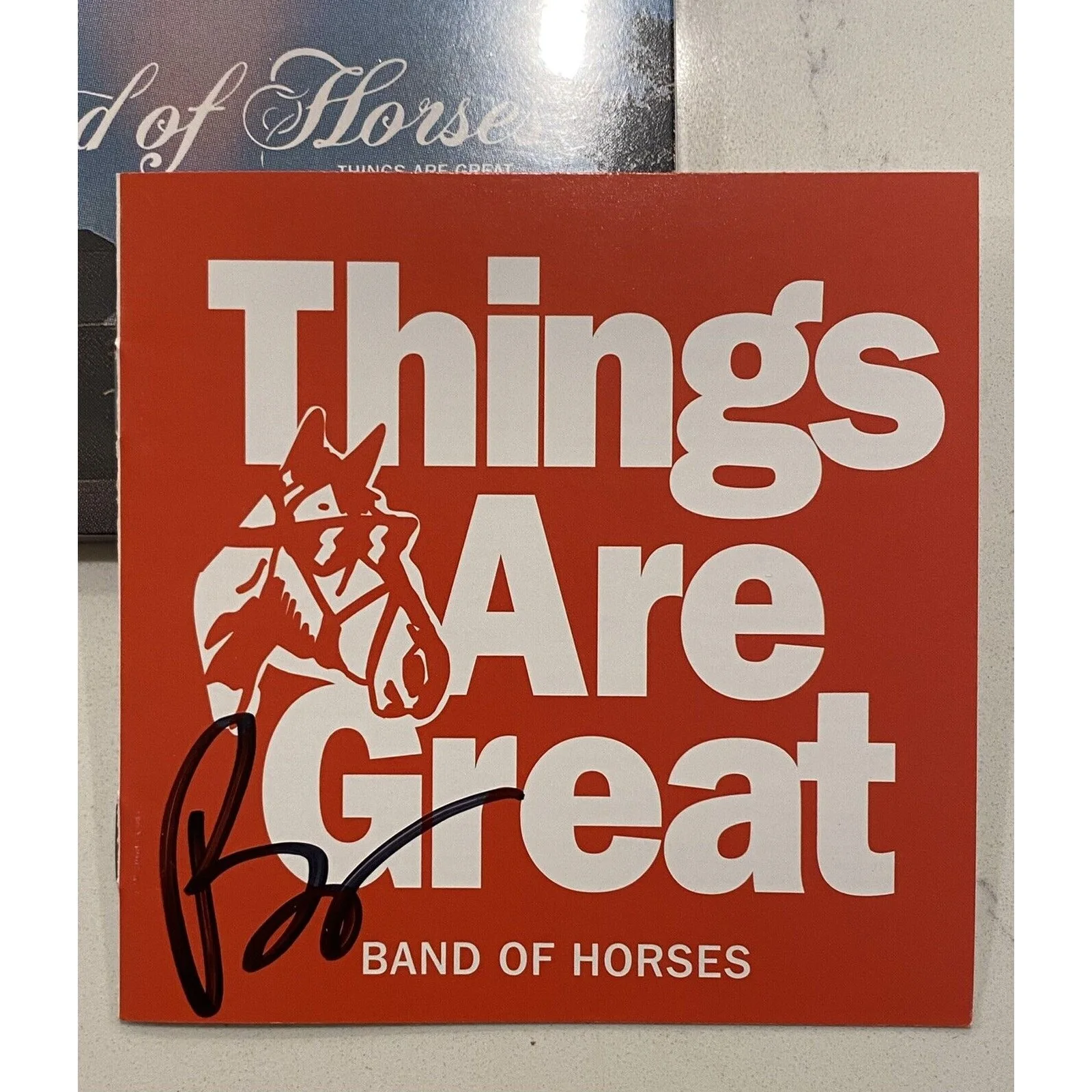 BEN BRIDWELL SIGNED BAND OF HORSES THINGS ARE GREAT CD ALBUM AUTOGRAPH ✍️, изображение 2
