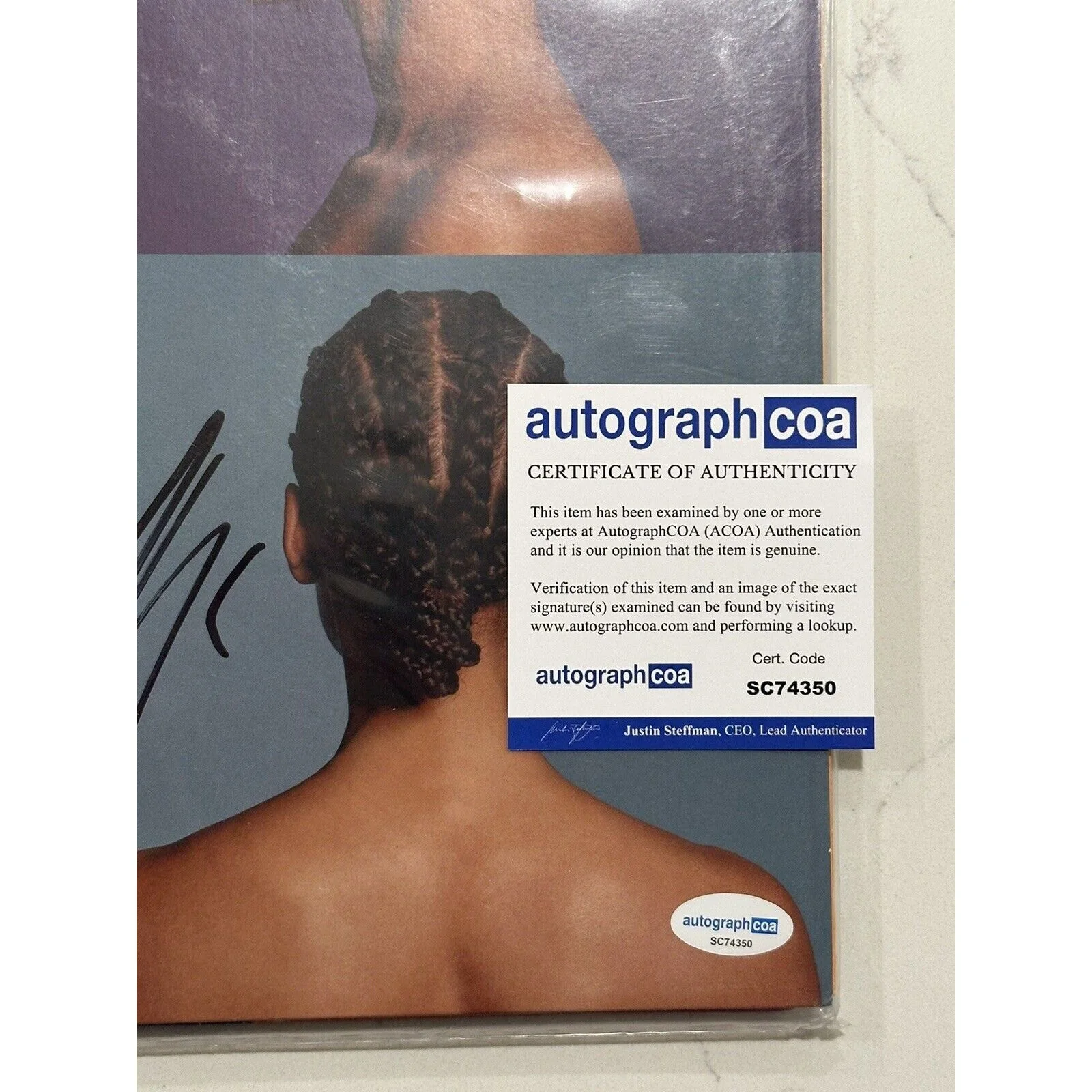 Alicia Keys Signed Alicia Vinyl ACOA COA AUTOGRAPHED White Vinyl, image 3