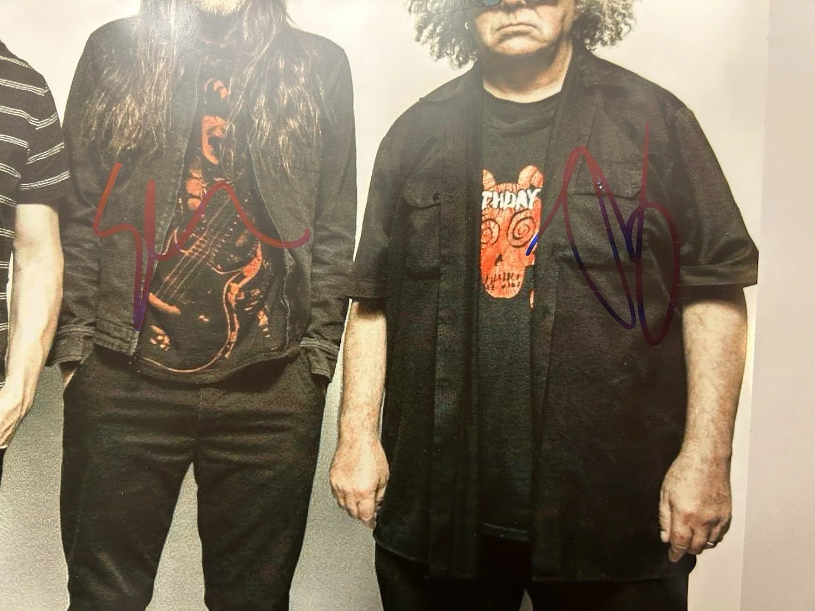 THE MELVINS SIGNED AUTOGRAPH 8x10 PHOTO PICTURE BUZZ OSBORNE Proof Pic, image 2