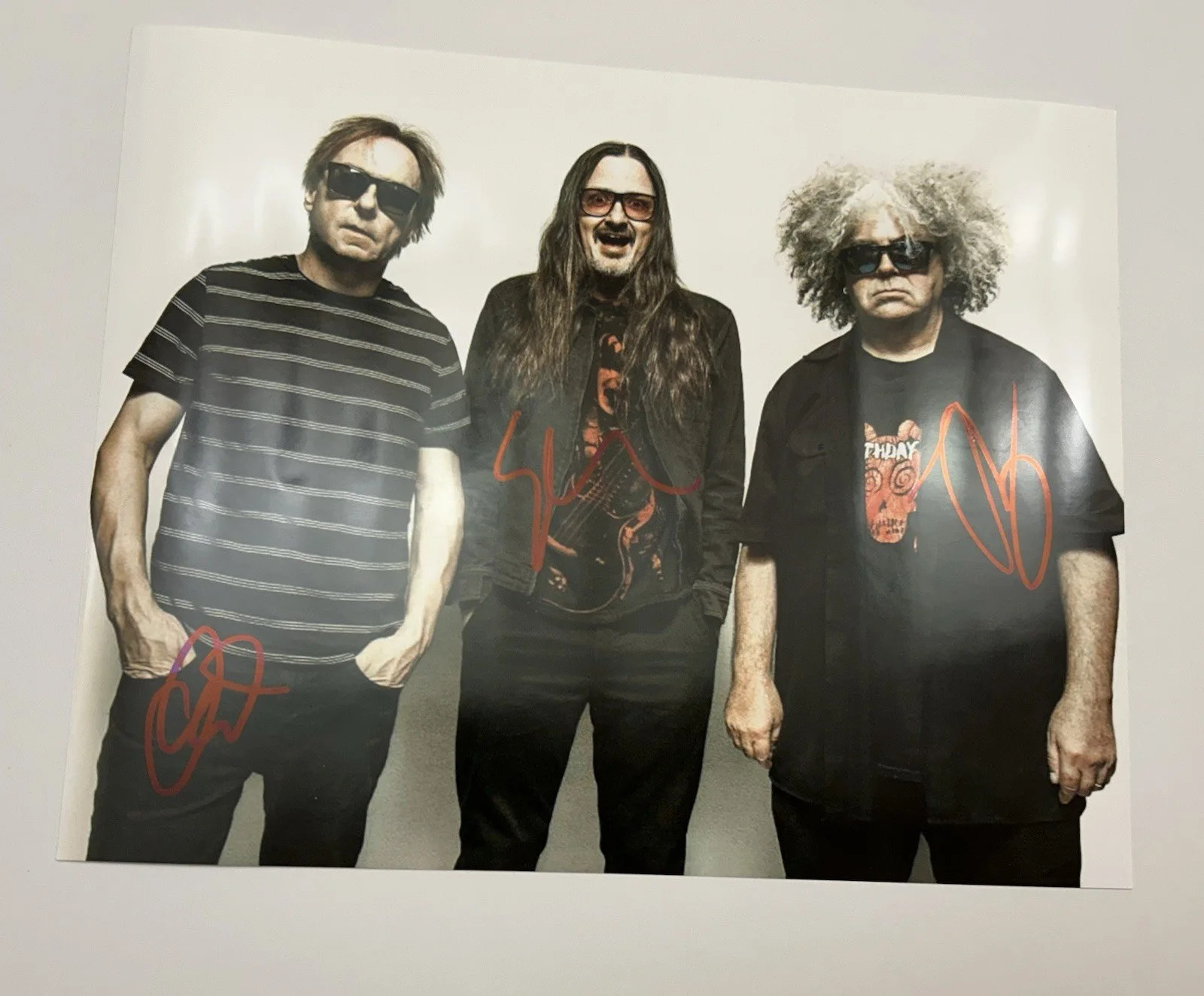 THE MELVINS SIGNED AUTOGRAPH 8x10 PHOTO PICTURE BUZZ OSBORNE Proof Pic, image 4