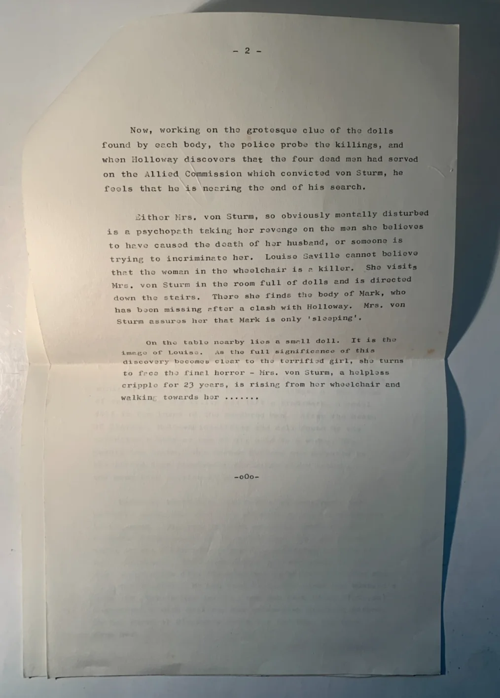 1966 The Psychopath Butcher's Film Distributors UK Original Synopsis Flyer, image 2