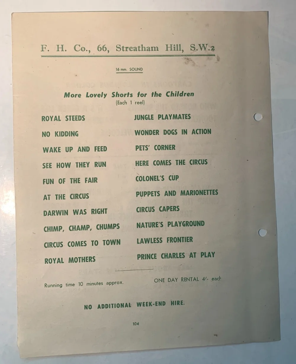 1950s Original Rare UK Cinema Rental Flyer: Cartoons and Children's Movies, изображение 2