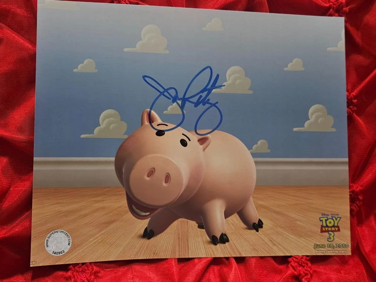 JOHN RATZENBERGER — JOHN RATZENBERGER HAND SIGNED AUTOGRAPHED 8X10 PHOTO TOY STORY PIG HAMM AUTO COA