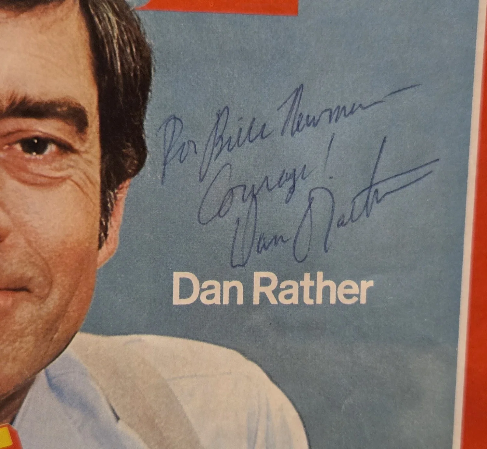 Dan Rather — February 25, 1980 TIME Magazine Dan Rather Signed Autograph, image 2