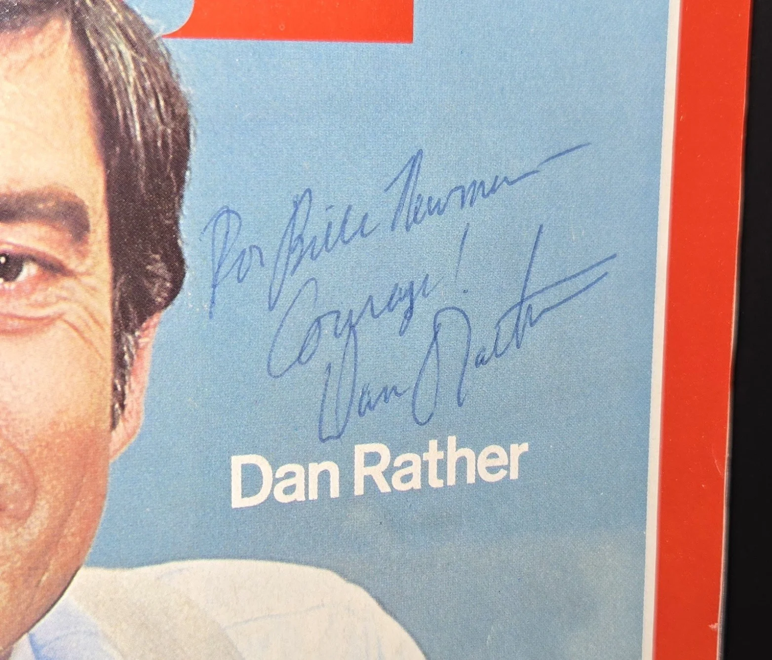 Dan Rather — February 25, 1980 TIME Magazine Dan Rather Signed Autograph, image 3