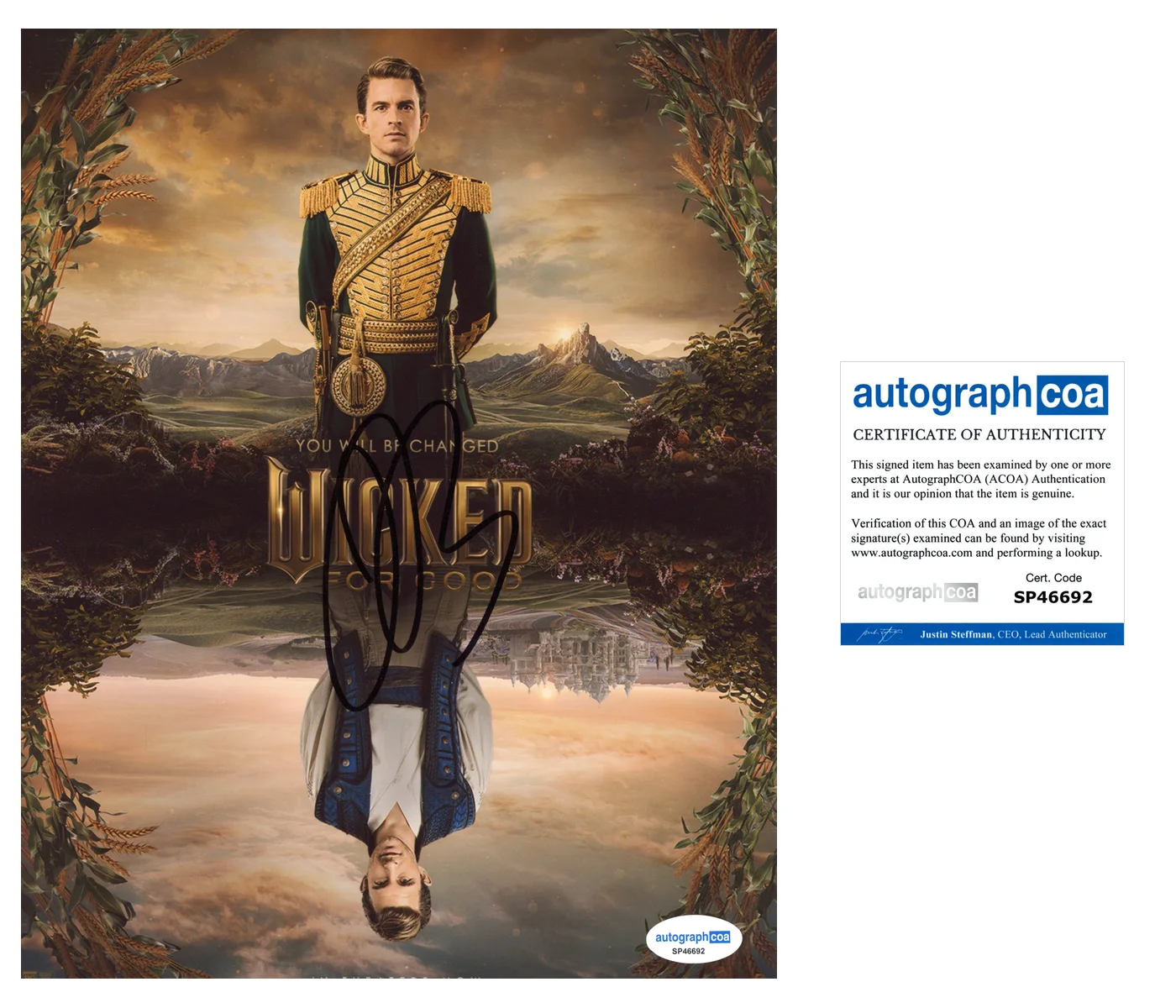 Jonathan Bailey Wicked Autographed Signed 8x10 Photo ACOA, image 2