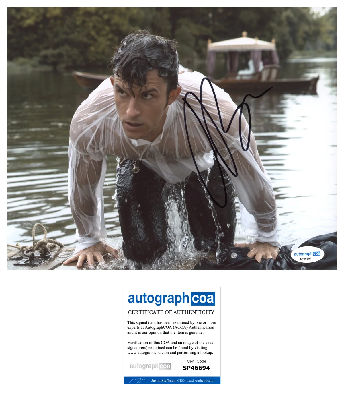 Jonathan Bailey Bridgerton Autographed Signed 8x10 Photo ACOA, image 2