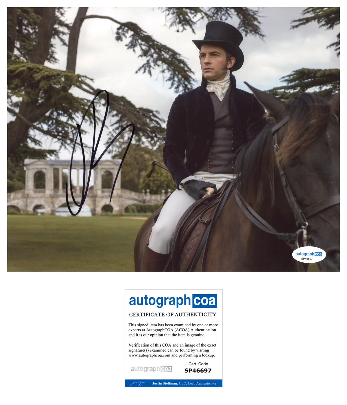 Jonathan Bailey Bridgerton Autographed Signed 8x10 Photo ACOA, image 2