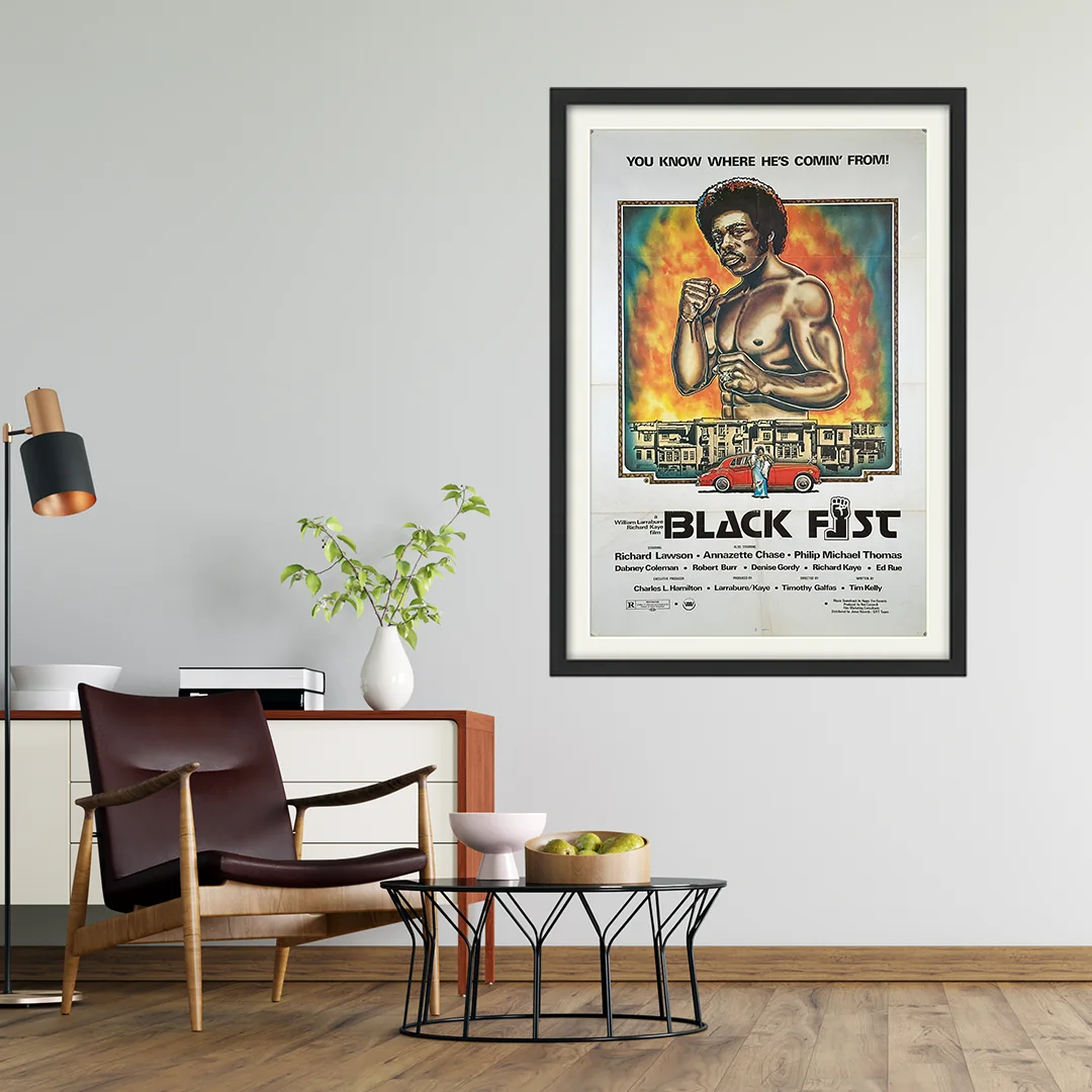 Rare original movie poster Black Fist (R1977) U.S one sheet, изображение 2