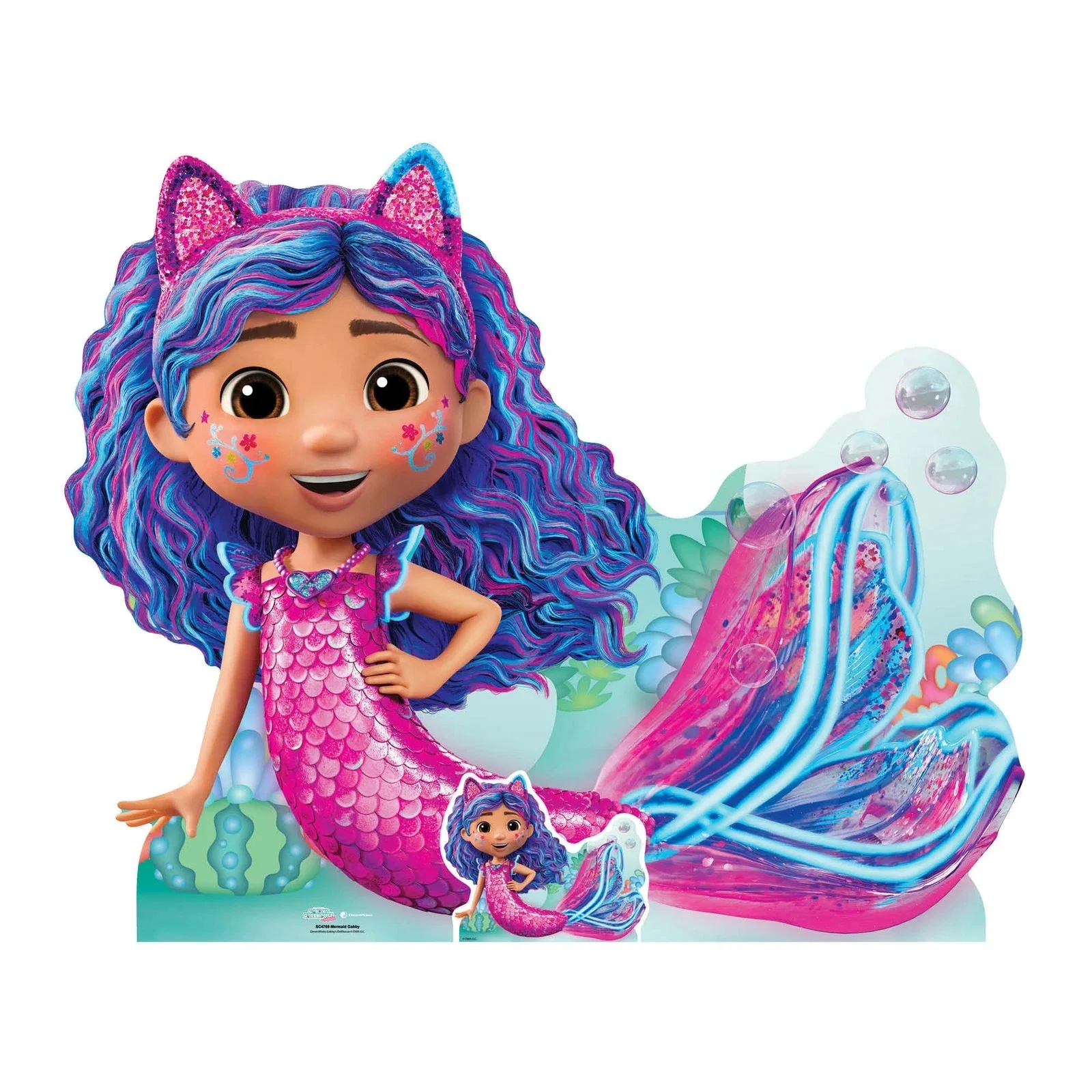 Mermaid Gabby + Mercat Cardboard Cutout from Gabby's Dollhouse, изображение 2