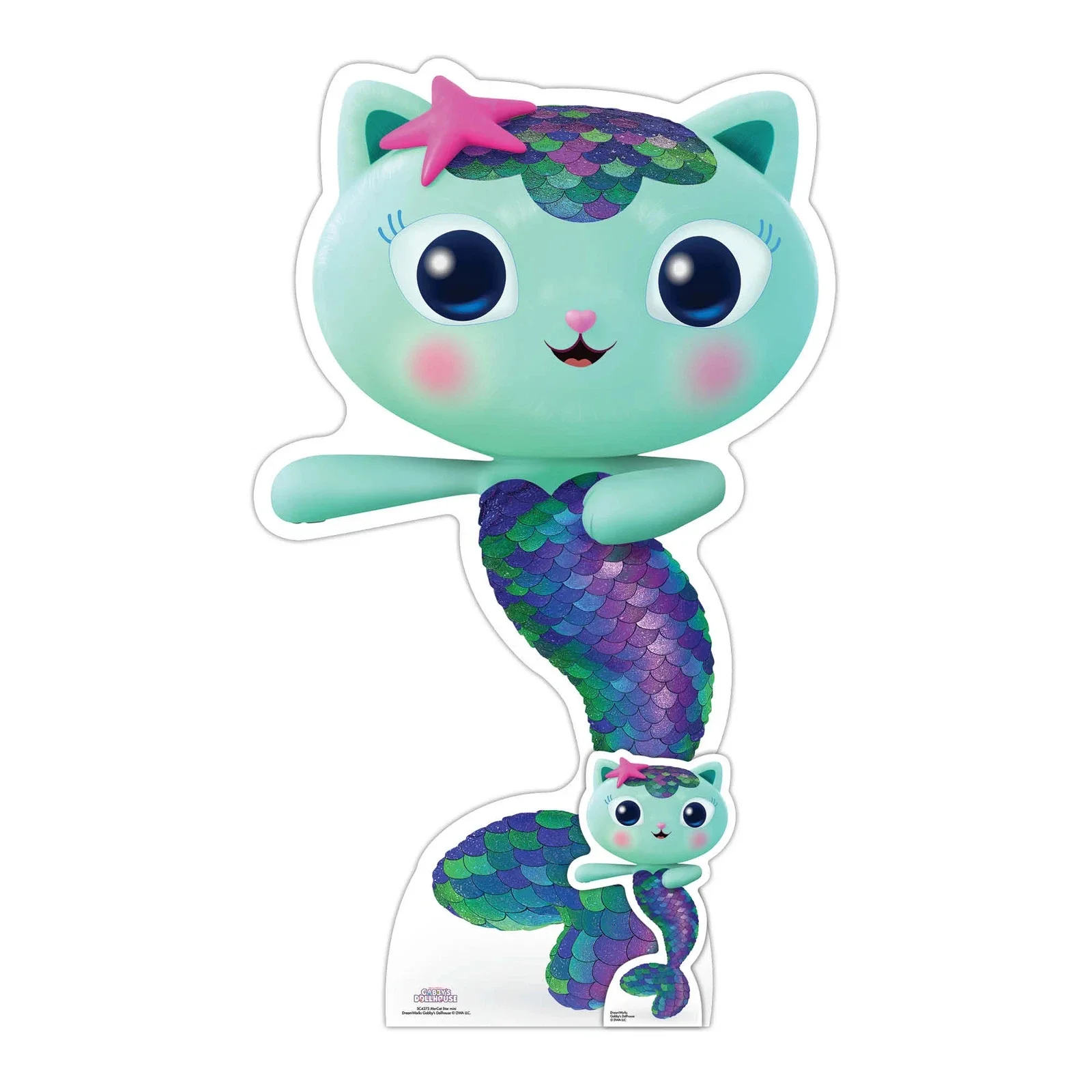 Mermaid Gabby + Mercat Cardboard Cutout from Gabby's Dollhouse, изображение 3