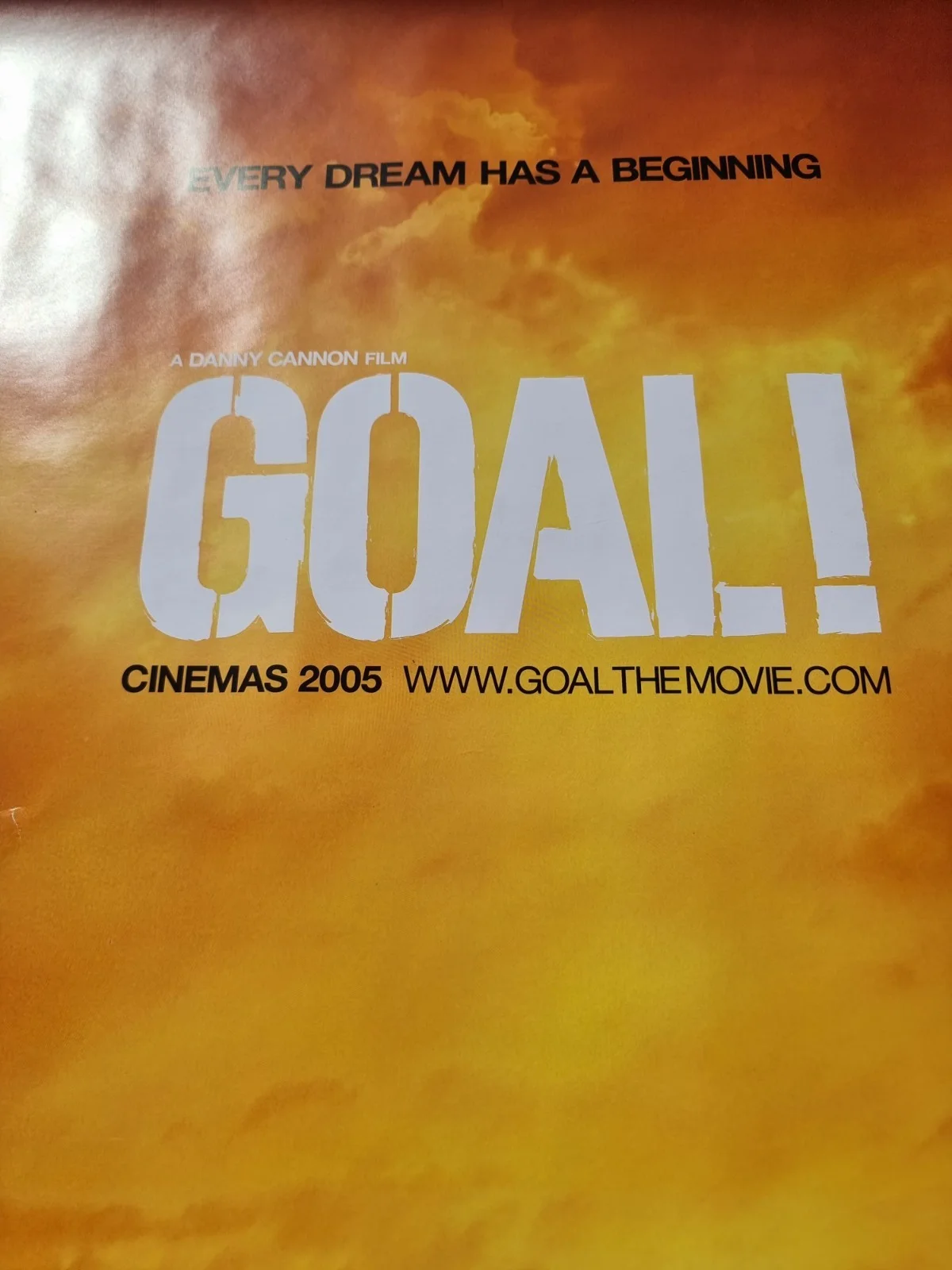 Goal ! 2005 UK Quad Cinema Poster Original 30" X 40" Double Sided, image 2