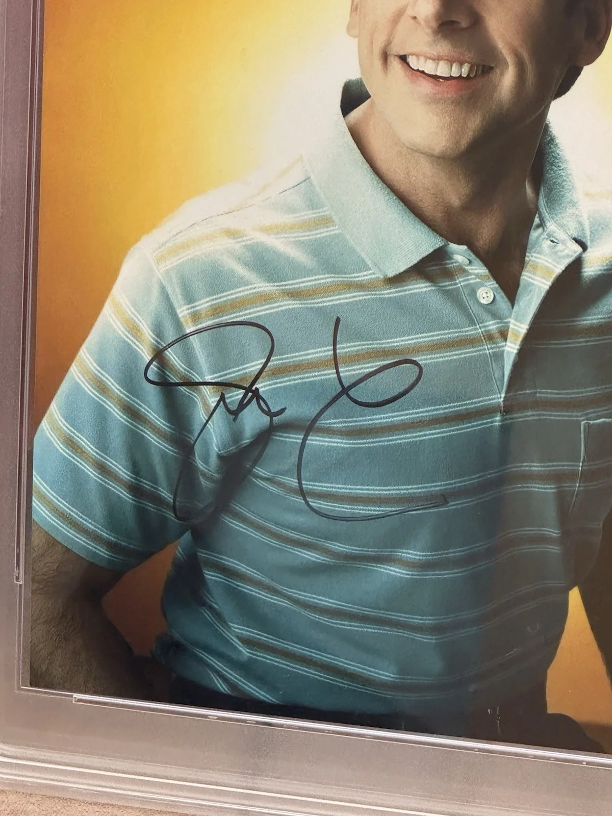 Steve Carell 40 Year Old Virgin Signed 8 X 10 Encapsulated PSA Slab Auto, image 2