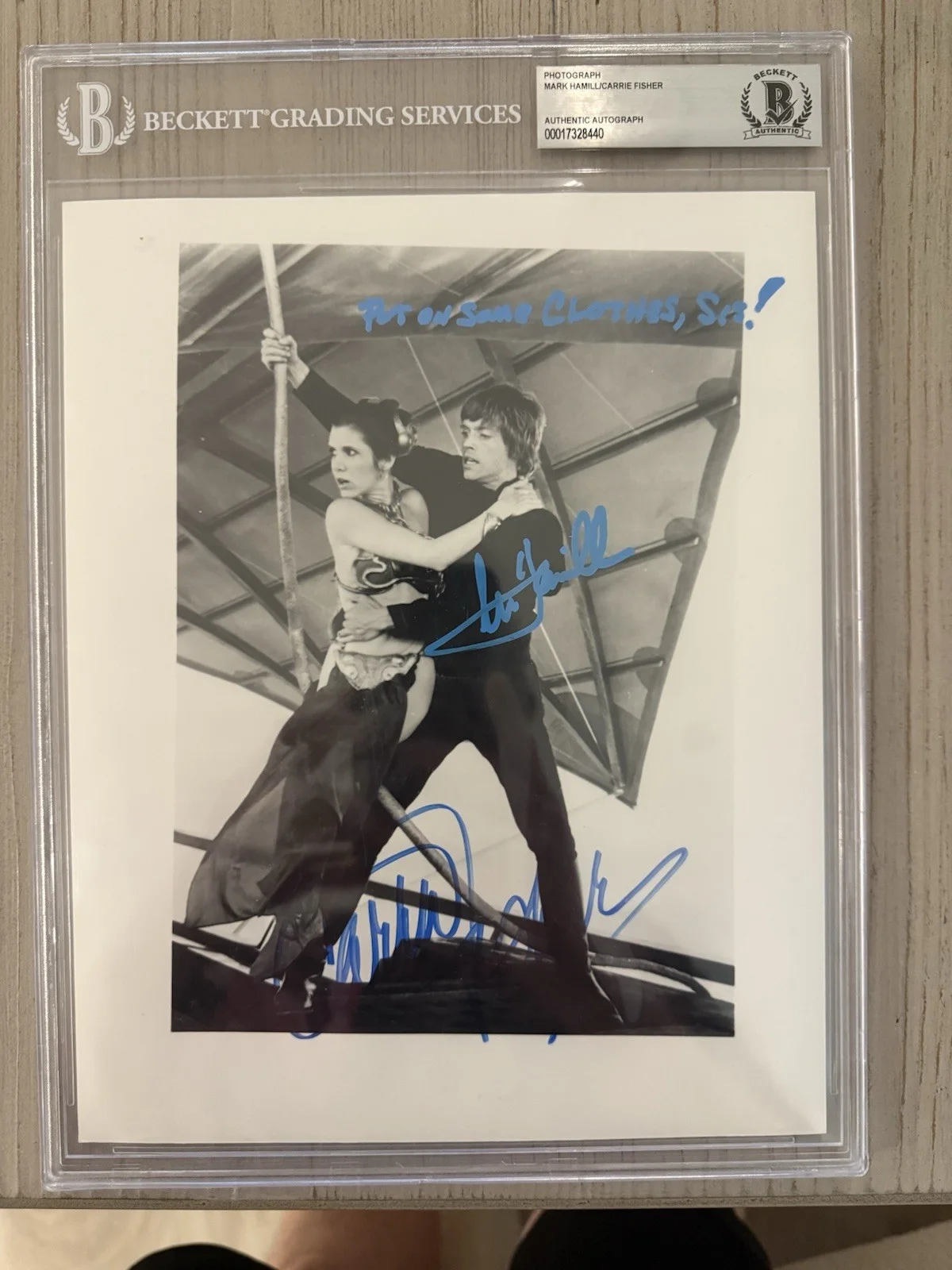 Mark Hamill & Carrie Fisher — Star Wars - Mark Hamill and Carrie Fisher Signed 8 x 10 Photo W/ Rare Inscripion