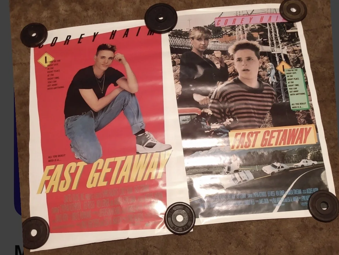 Corey Haim 2 Different Fast Getaway 27x40 Roll Movie Posters, image 2