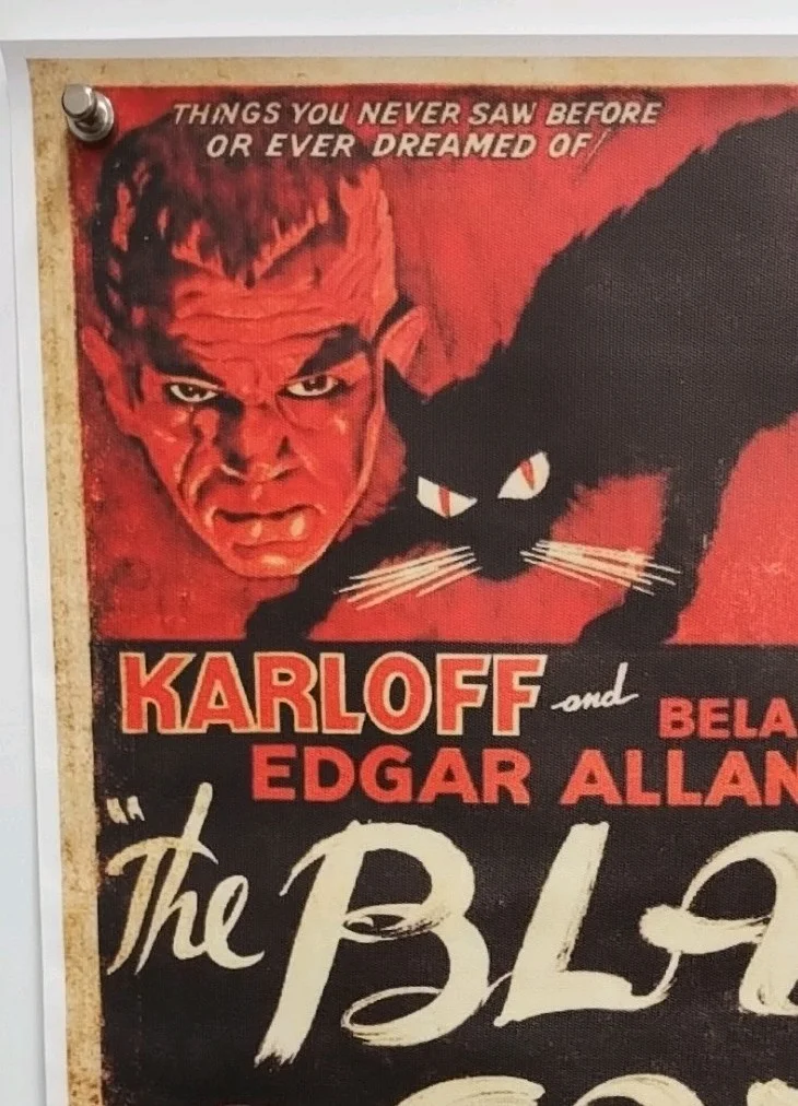 The Black Cat. Old Horror Movie Poster. Legosi & Karloff. 30cm x 40cm. Poe. s4, изображение 2
