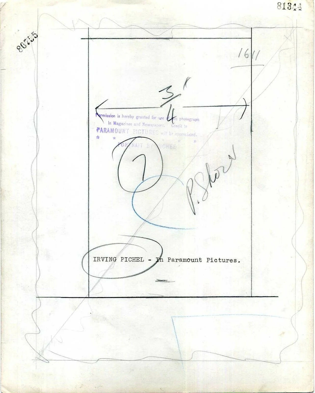 IRVING PICHEL Eugene Robert Richee 10x8 PORTRAIT, изображение 2