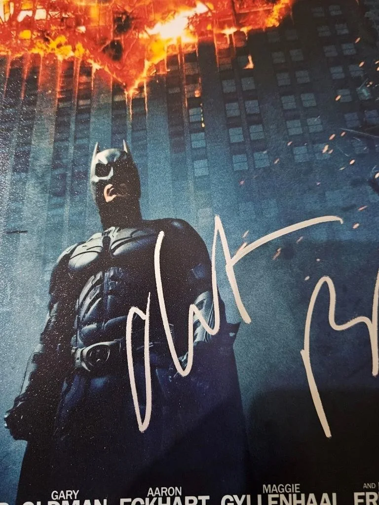 CHRISTIAN BALE — CHRISTIAN BALE SIGNED AUTOGRAPHED 11X17 MINI POSTER BATMAN THE DARK KNIGHT COA, image 3