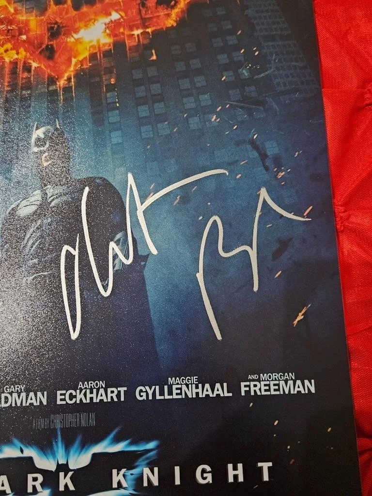 CHRISTIAN BALE — CHRISTIAN BALE SIGNED AUTOGRAPHED 11X17 MINI POSTER BATMAN THE DARK KNIGHT COA, image 5