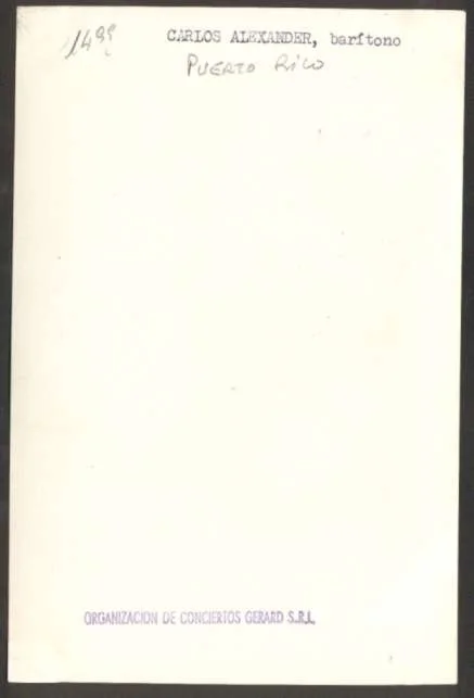 Real Photo Carlos Alexander American Opera Baritone w Original Signed Size 6"x4", изображение 2