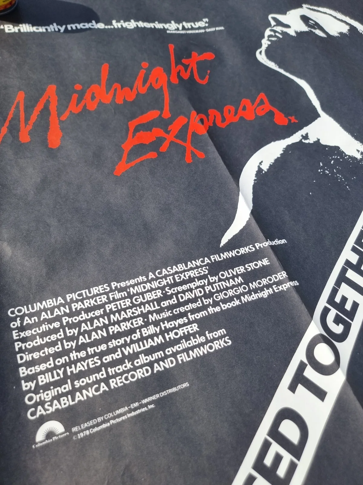 Midnight Express McVicar Original Double Bill UK Quad Poster 80s Damaged Corner, image 2