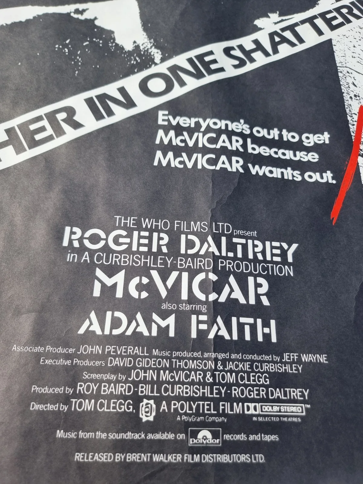 Midnight Express McVicar Original Double Bill UK Quad Poster 80s Damaged Corner, image 3