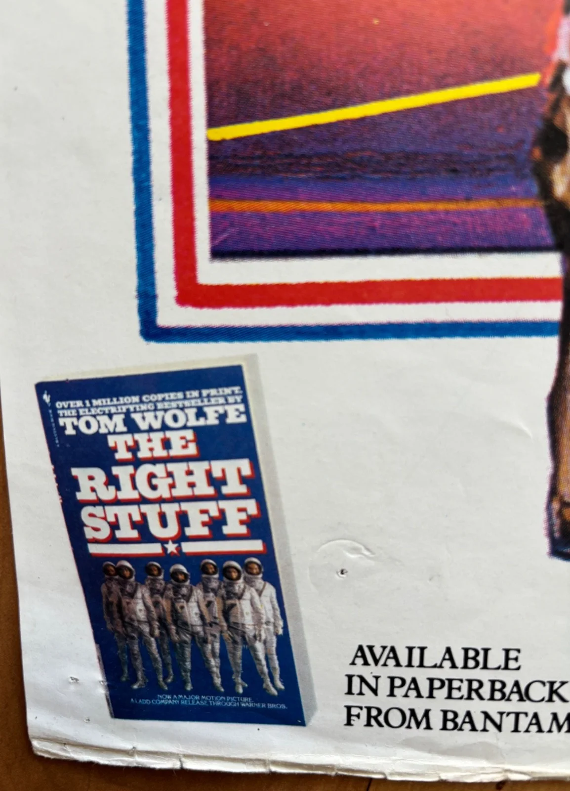 Original UK folded Quad poster THE RIGHT STUFF 1983 fair-good cond, изображение 5