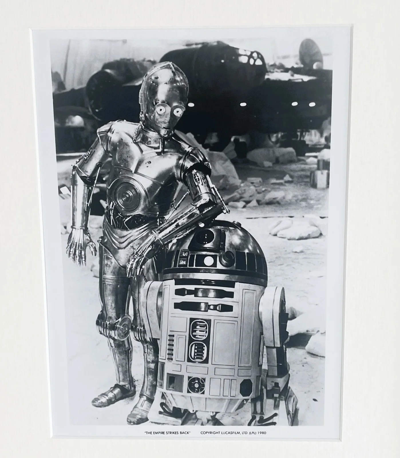 Star Wars The Empire Strikes Back Original Framed 8X10 Inch B&W Press Still, изображение 3