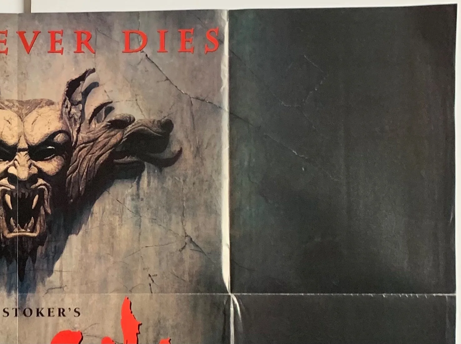 VINTAGE POSTER / BLADE RUNNER & DRACULA DOUBLE SIDED FILM MOVIE POSTER 1990’S, изображение 3