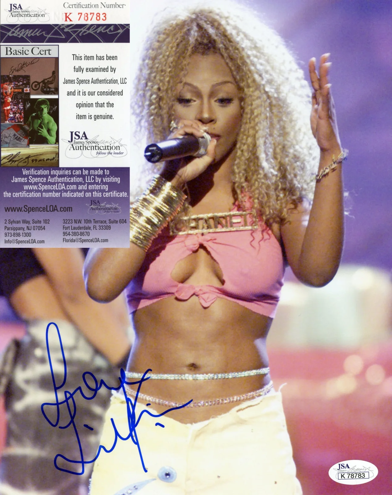 Lil Kim — Lil' Kim Signed JSA COA Autographed 8X10 Sexy Photo Autograph Auto Lil Rare!!, изображение 2