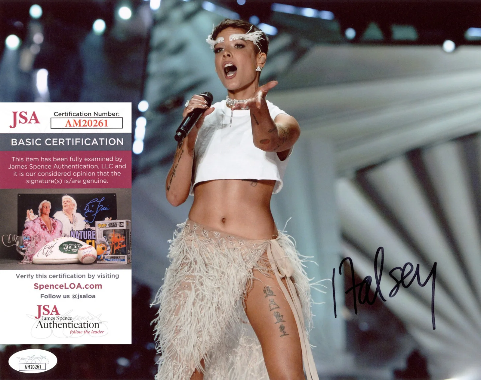 Halsey — Halsey Signed JSA COA Autographed Sexy 8X10 Concert Photo Autograph Auto, изображение 2