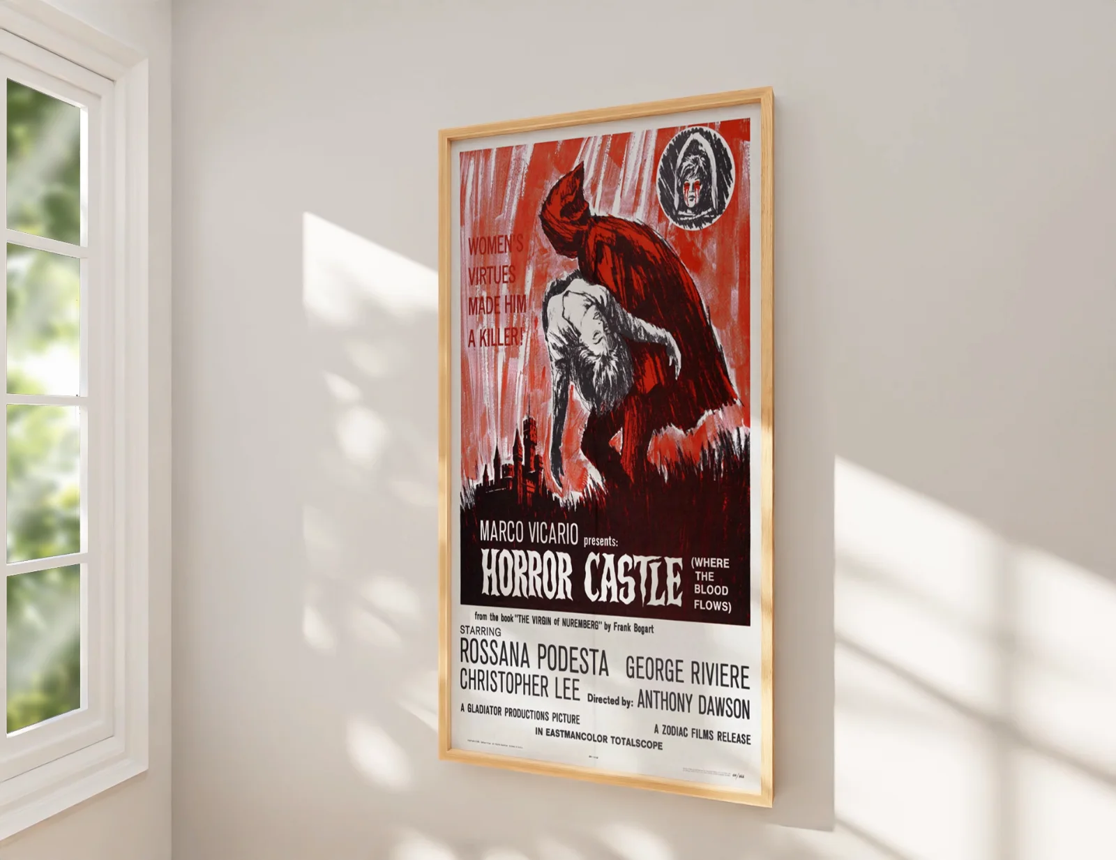 Horror Castle - 1963 Italian Gothic Horror - Restored 27.2" x 41" US One Sheet, image 2