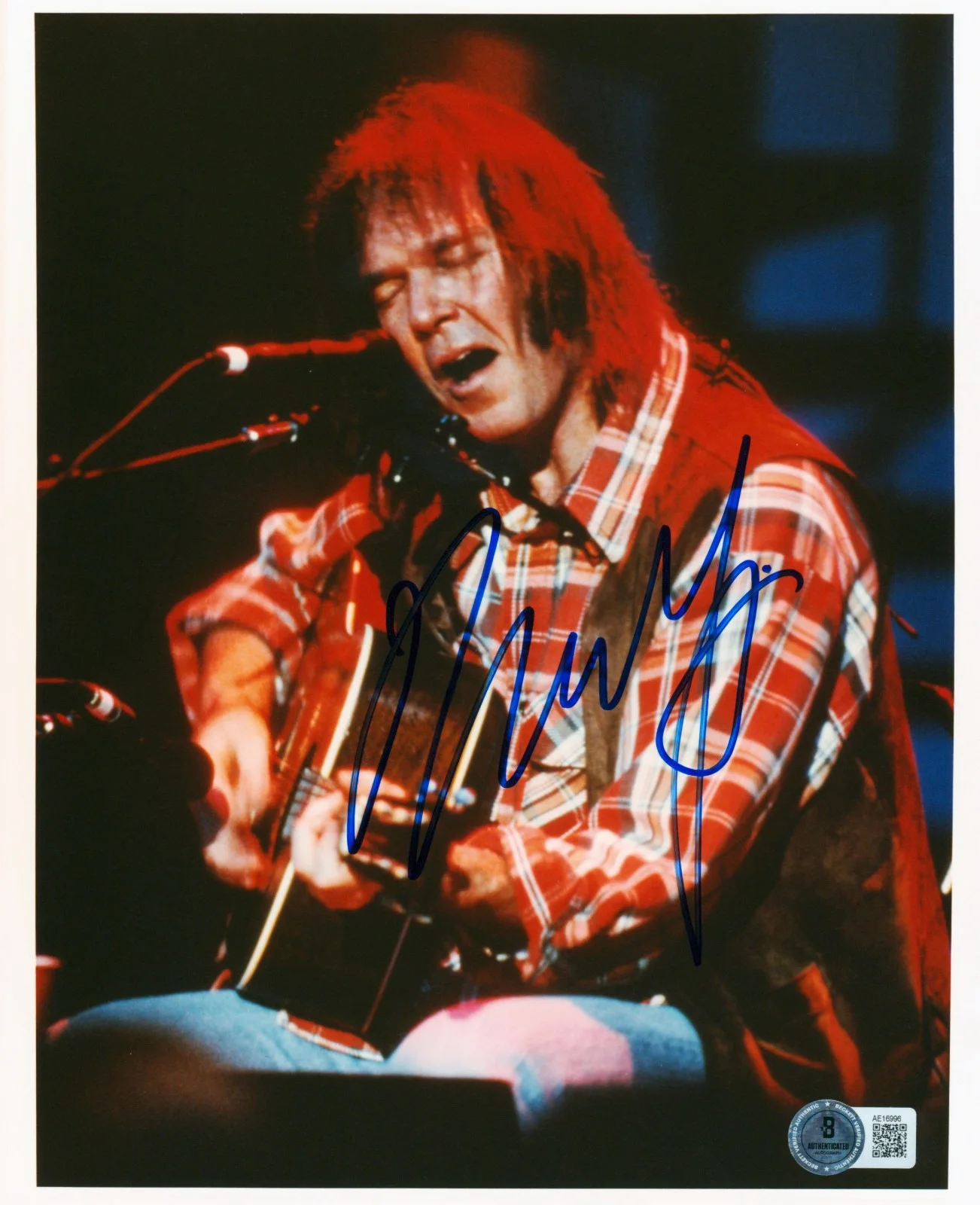 Neil Young — Neil Young Signed BAS LOA COA Autographed 8X10 Photo Auto Crosby, Stills, Nash, изображение 2