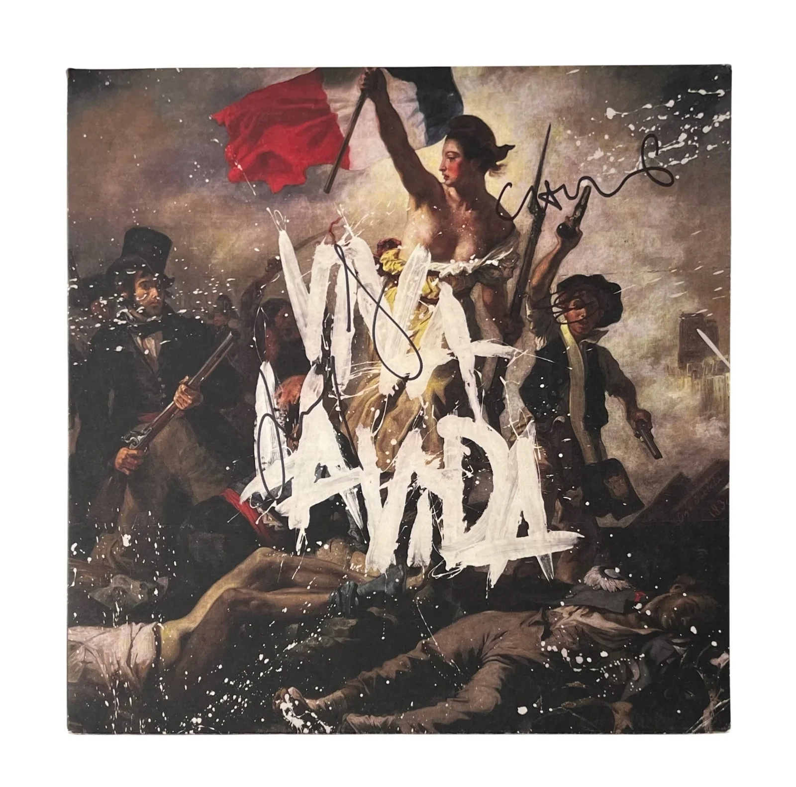 COLDPLAY x4 CHRIS MARTIN Band Signed VIVA LA VIDA Vinyl Record EPPERSON COA, изображение 2