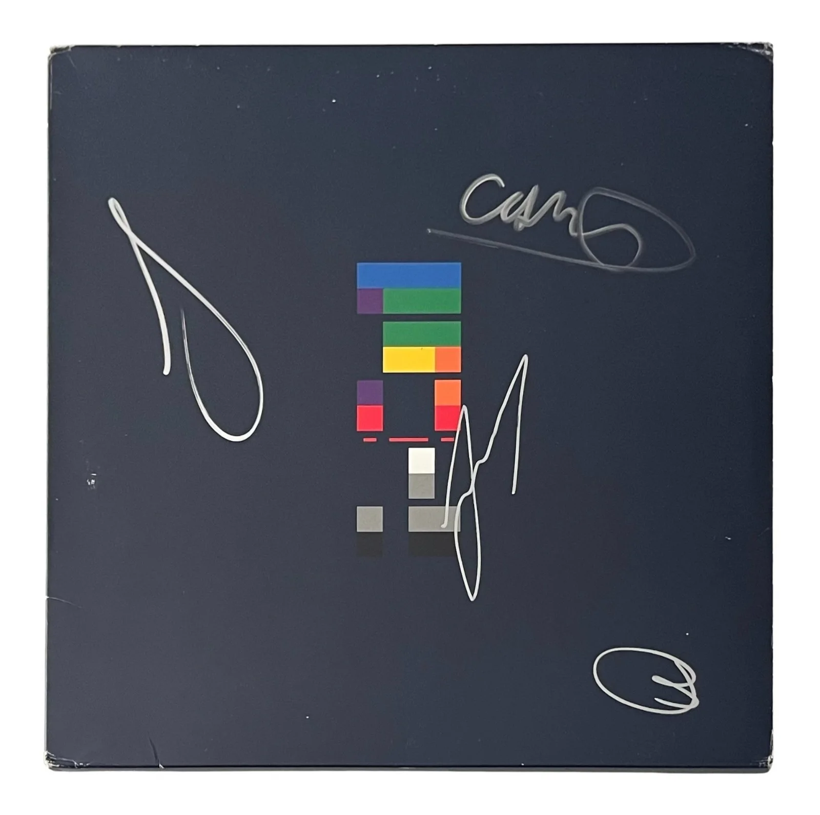 COLDPLAY x4 CHRIS MARTIN Band Signed X&Y Vinyl Record Slipcase EPPERSON COA, изображение 2